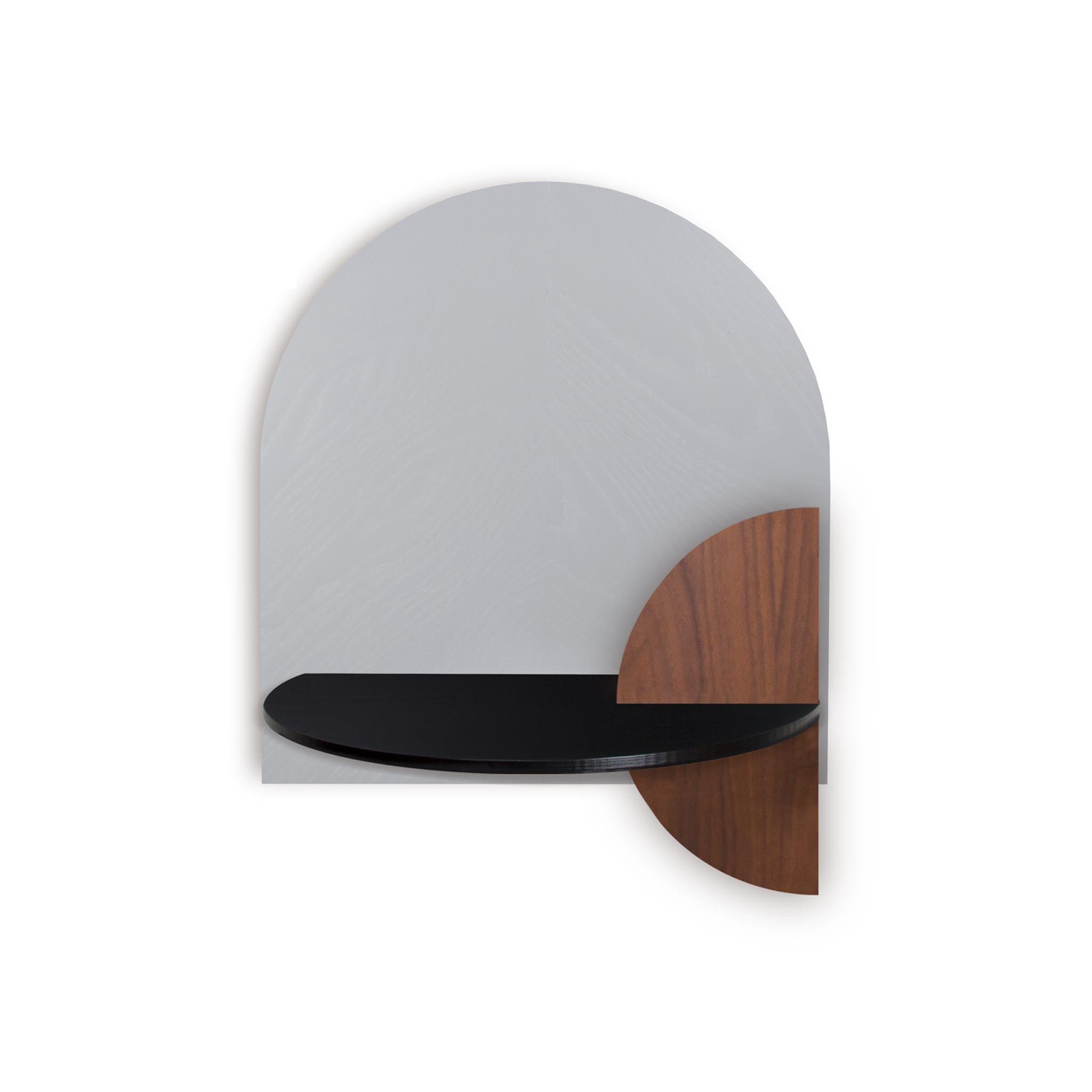 Alba Floating Nightstand DUO · Grey herringbone