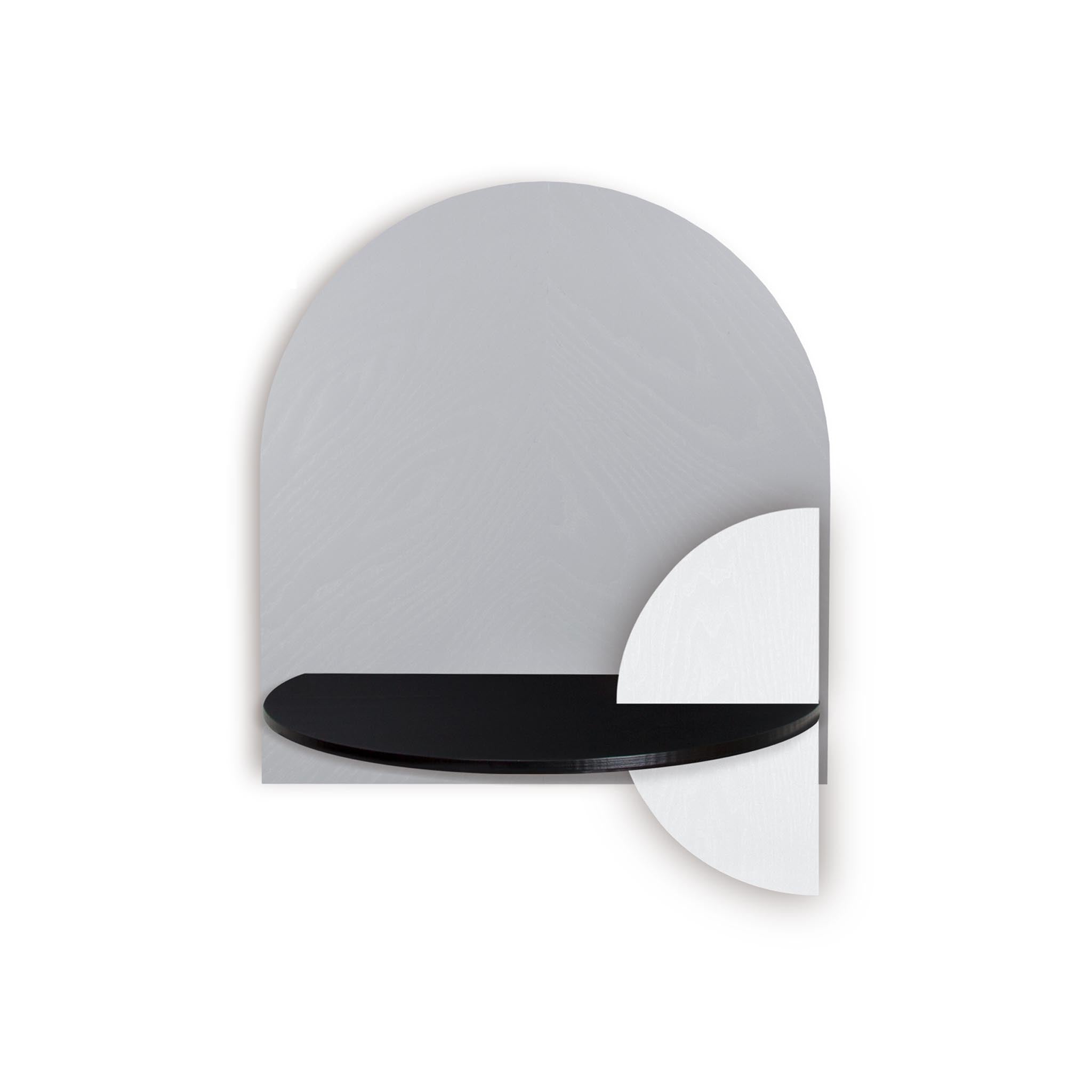 Alba Floating Nightstand DUO · Grey herringbone