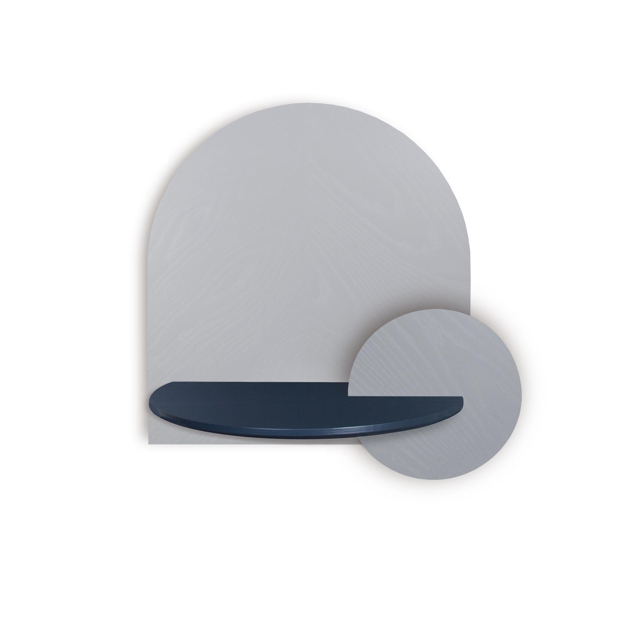 Alba Floating Nightstand DUO · Grey herringbone