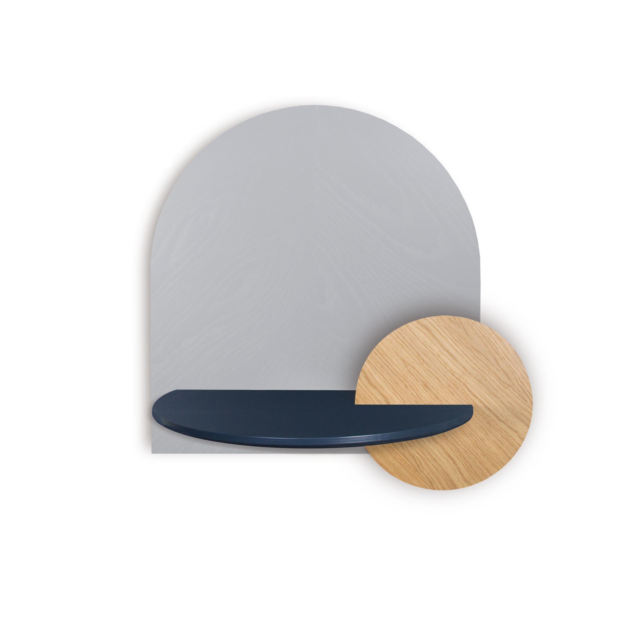 Alba Floating Nightstand DUO · Grey herringbone