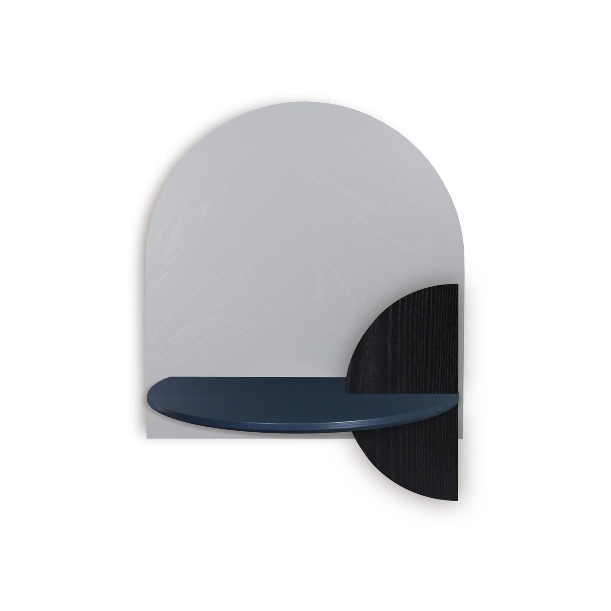 Alba Floating Nightstand DUO · Grey herringbone