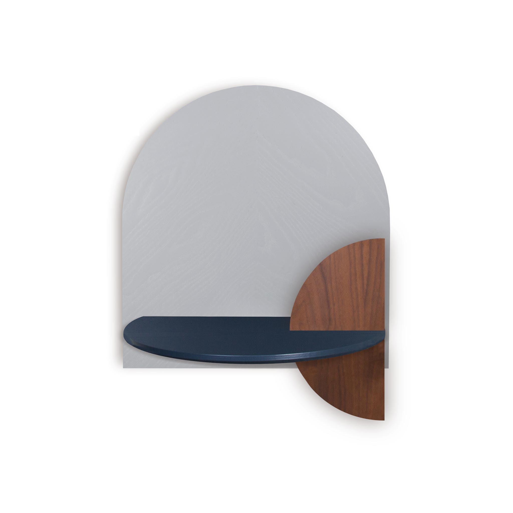 Alba Floating Nightstand DUO · Grey herringbone