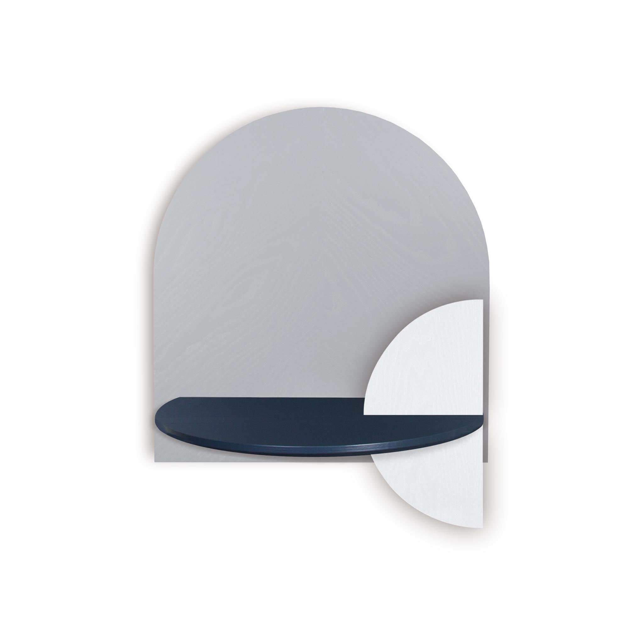 Alba Floating Nightstand DUO · Grey herringbone