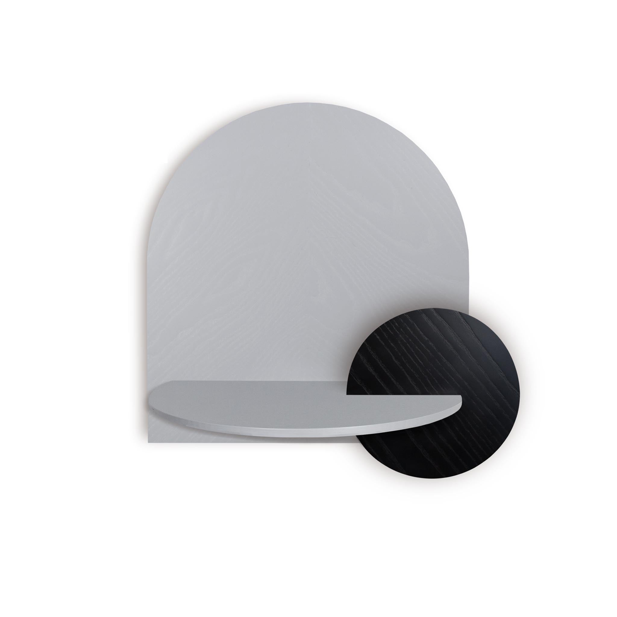 Alba Floating Nightstand DUO · Grey herringbone