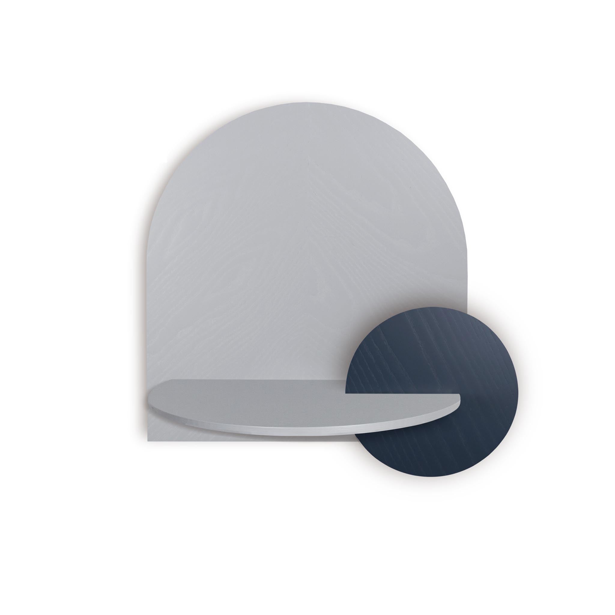 Alba Floating Nightstand DUO · Grey herringbone