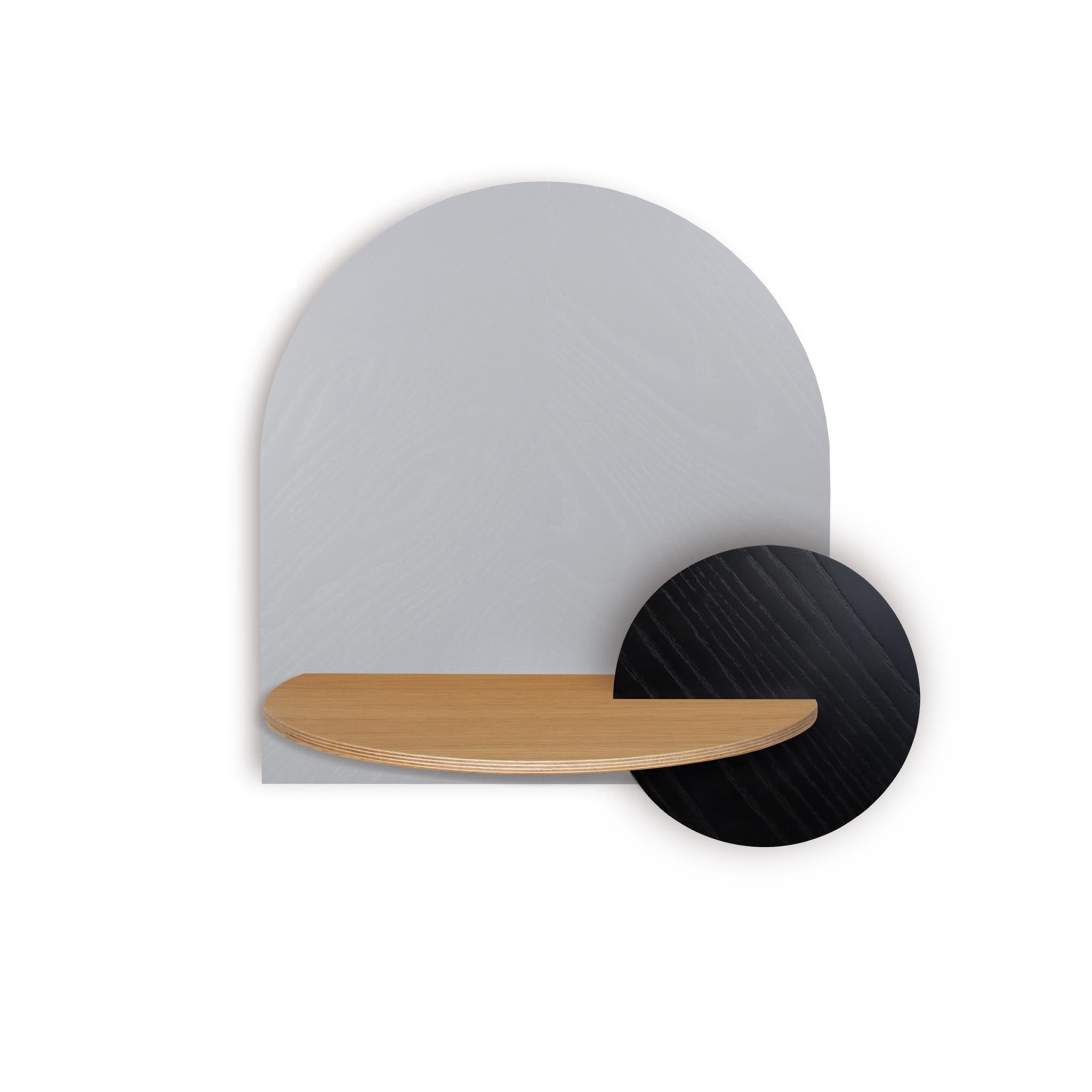 Alba Floating Nightstand DUO · Grey herringbone