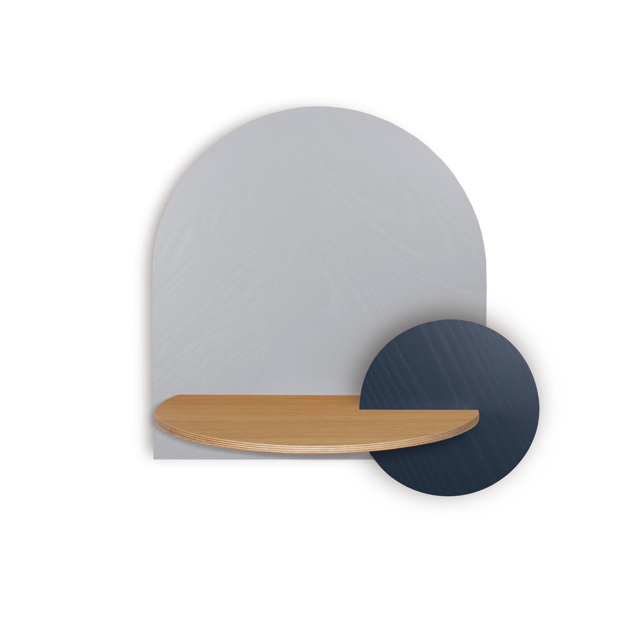 Alba Floating Nightstand DUO · Grey herringbone