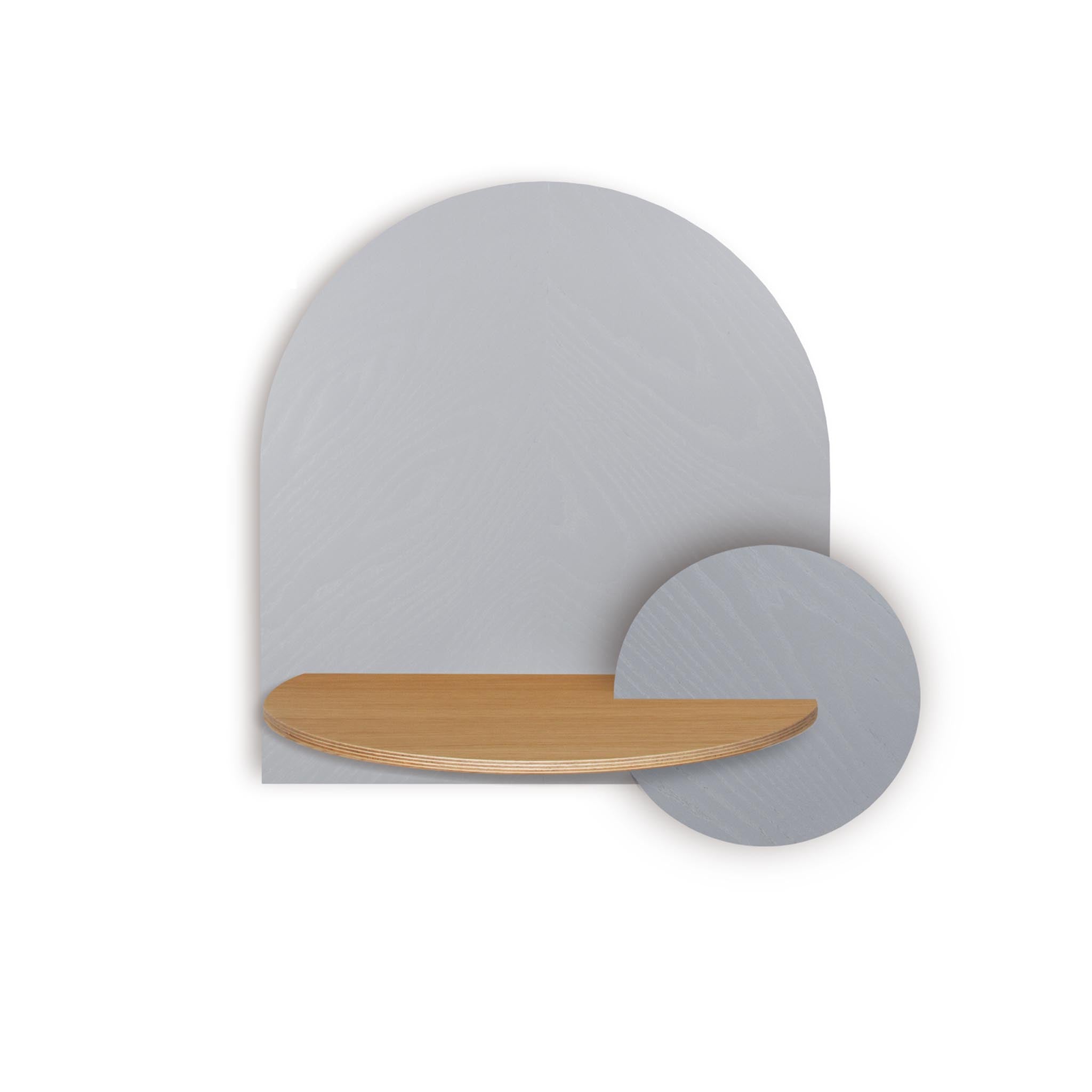 Alba Floating Nightstand DUO · Grey herringbone