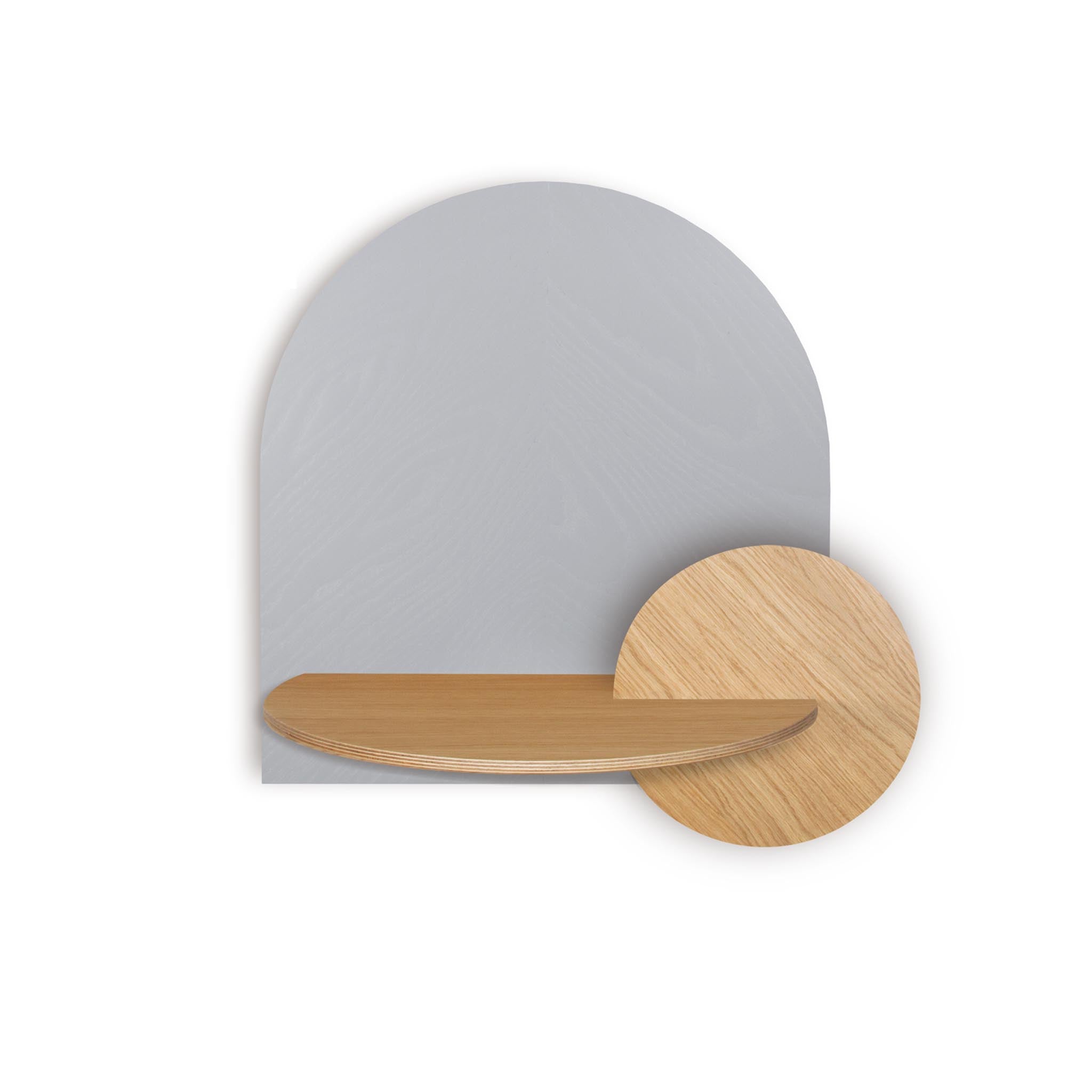 Alba Floating Nightstand DUO · Grey herringbone