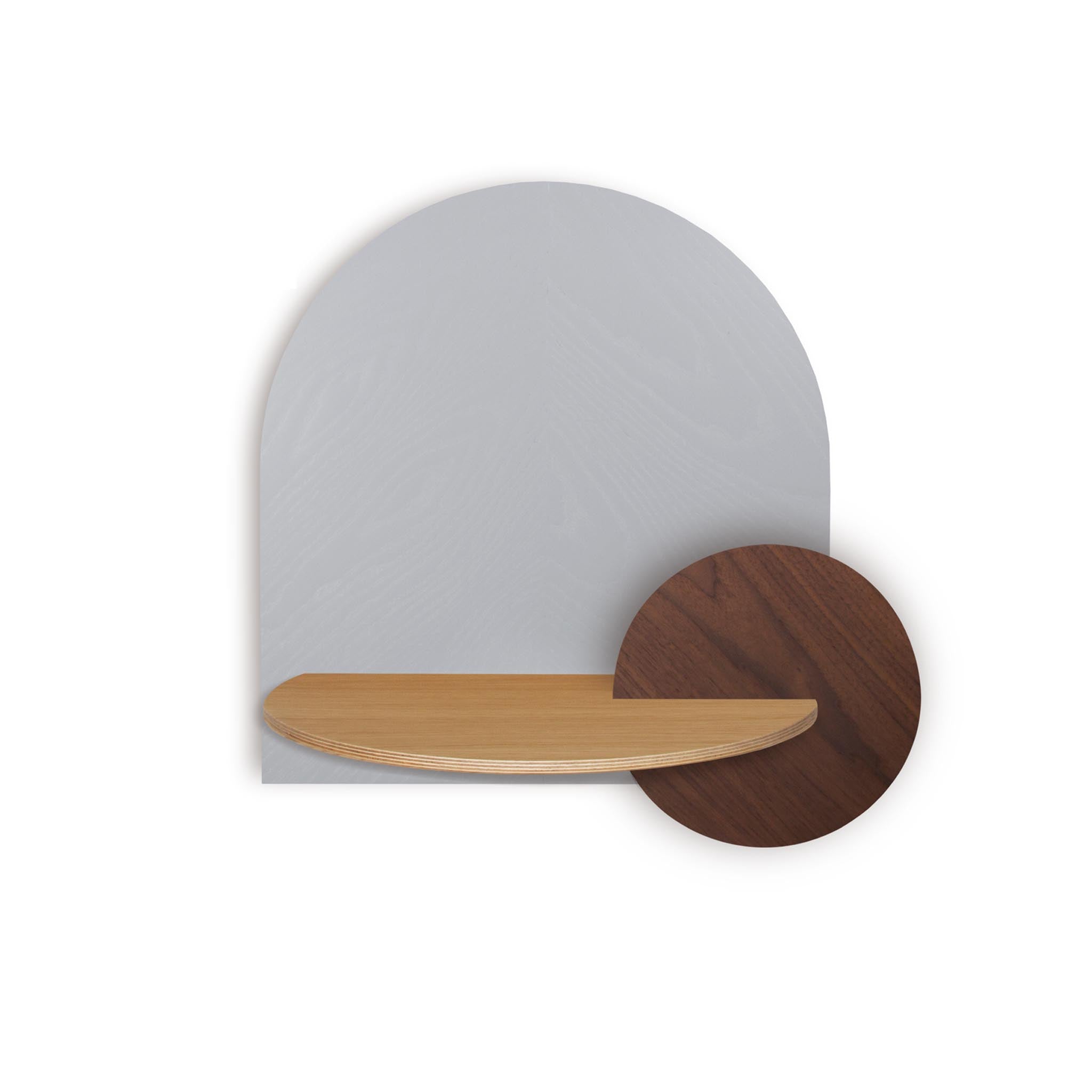 Alba Floating Nightstand DUO · Grey herringbone