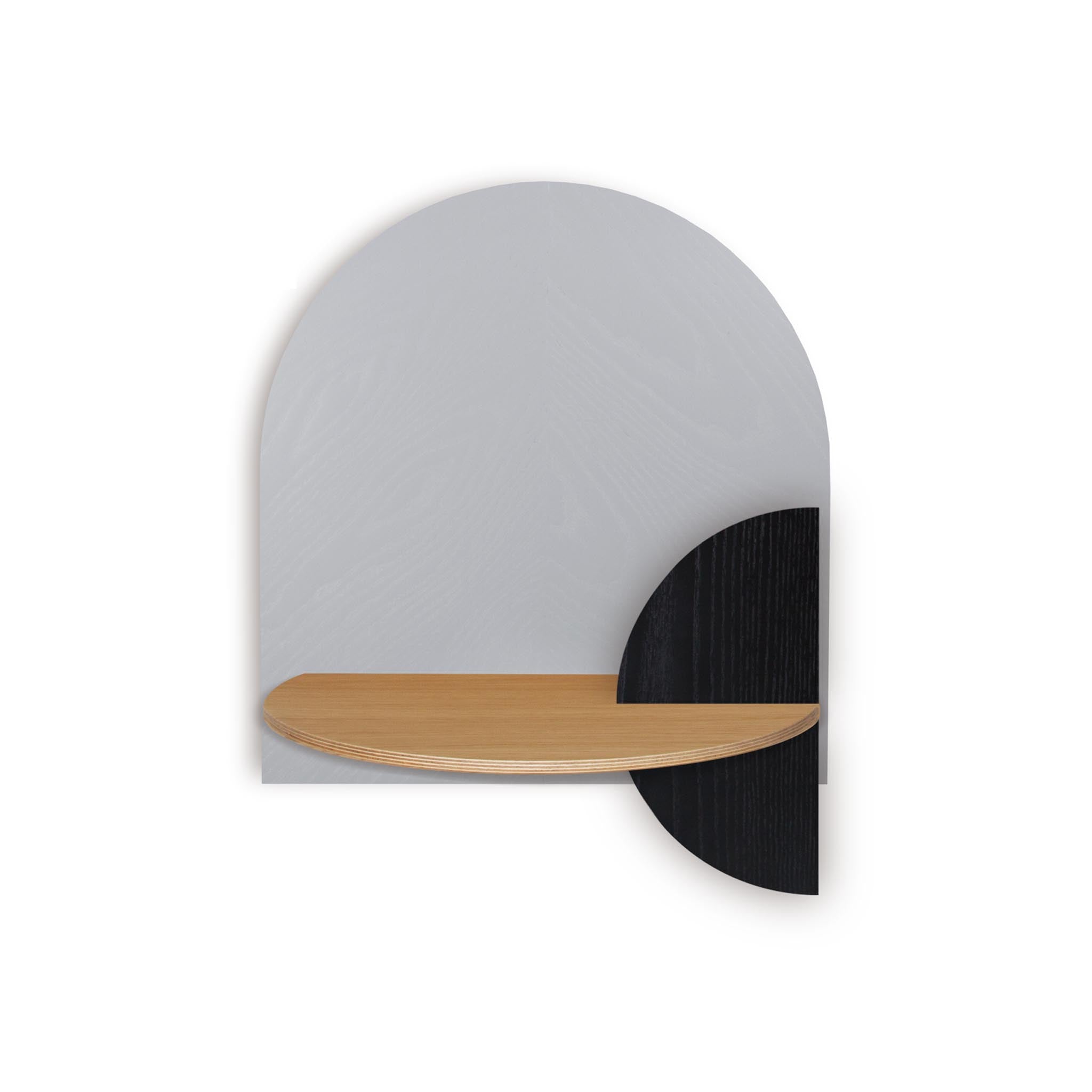 Alba Floating Nightstand DUO · Grey herringbone