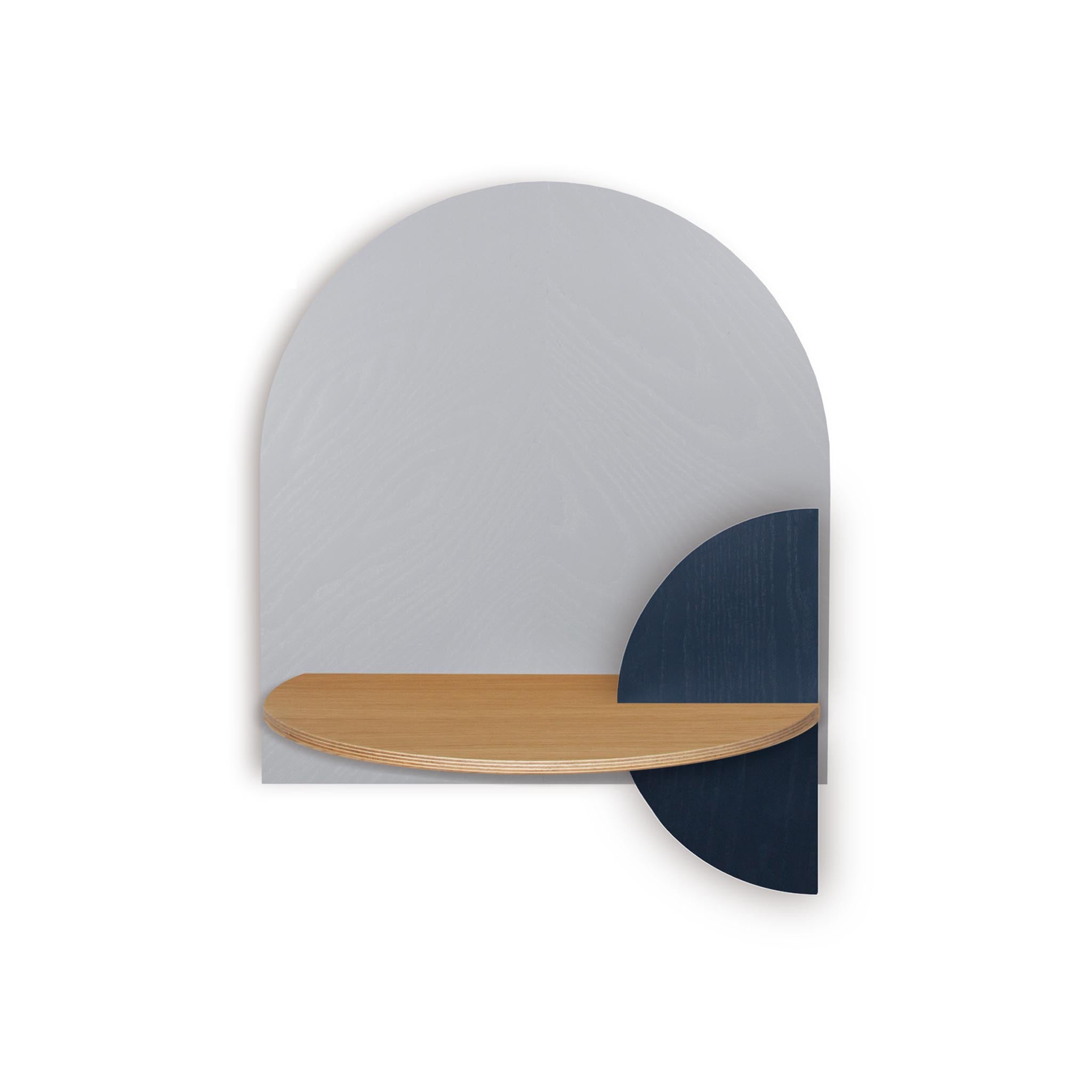 Alba Floating Nightstand DUO · Grey herringbone