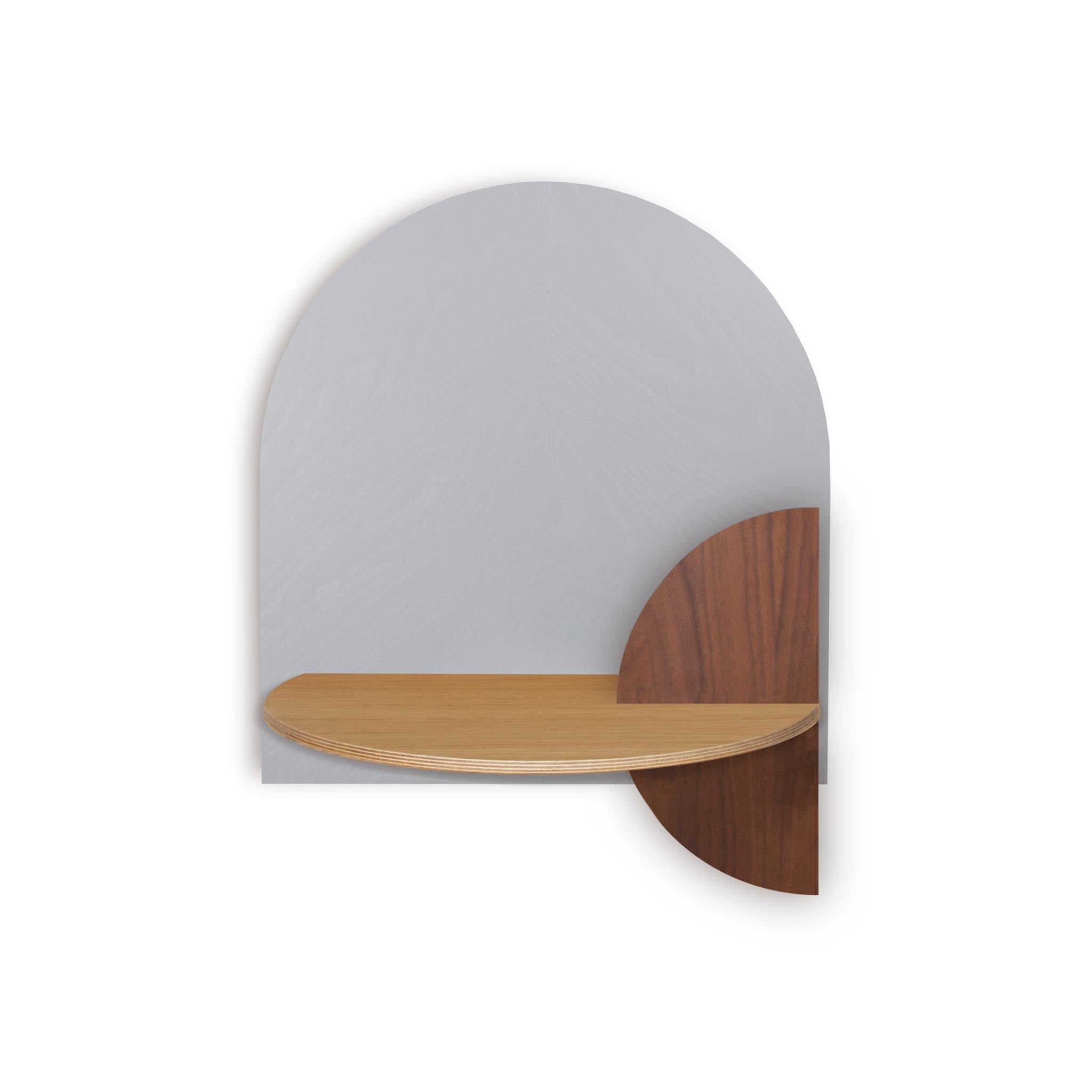 Alba Floating Nightstand DUO · Grey herringbone