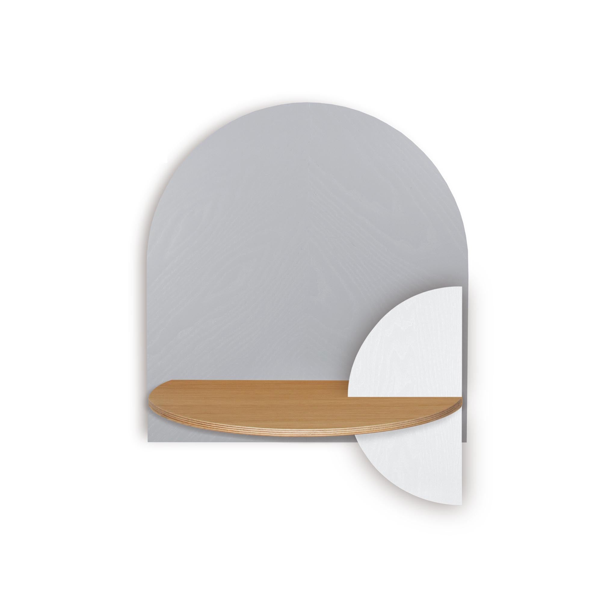 Alba Floating Nightstand DUO · Grey herringbone