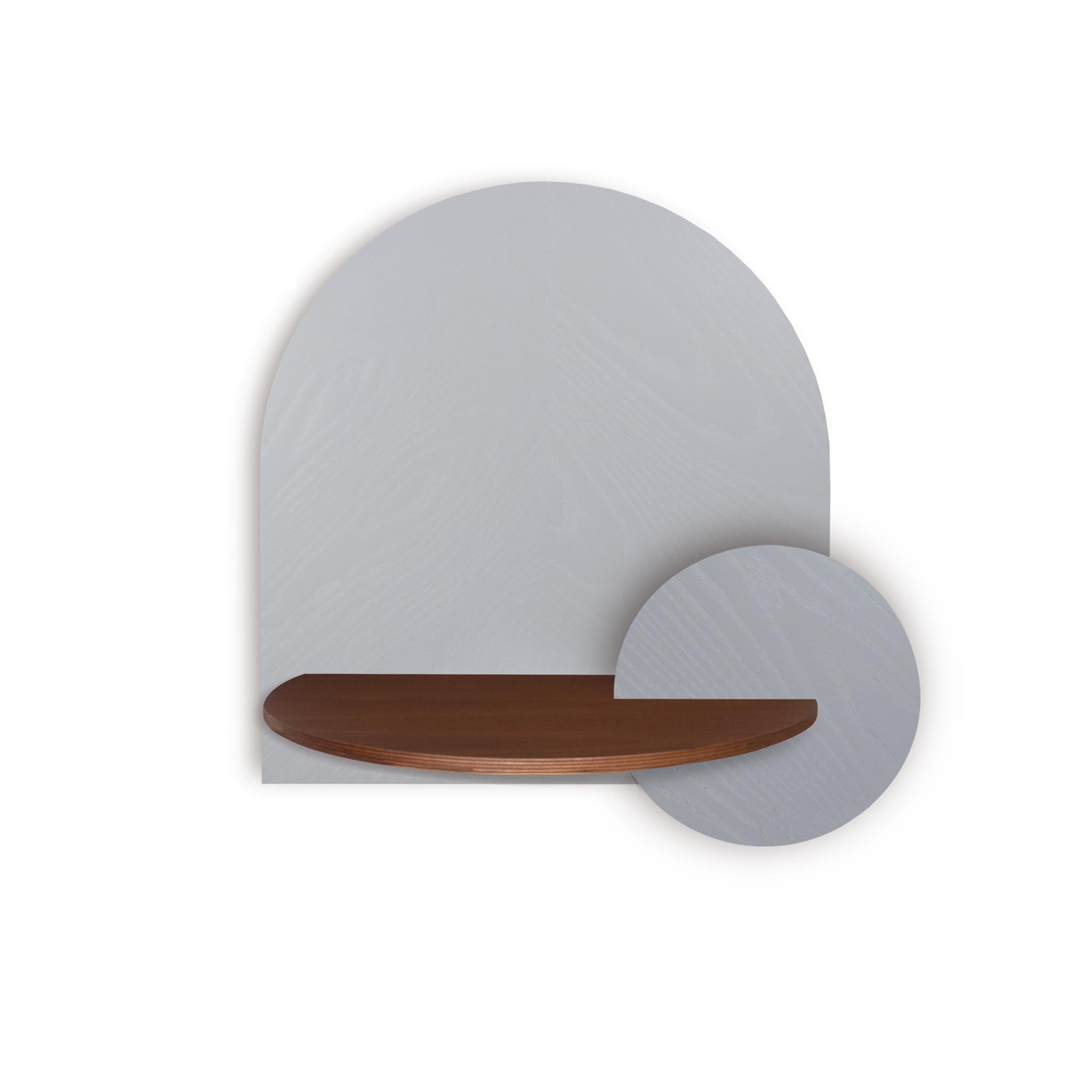 Alba Floating Nightstand DUO · Grey herringbone