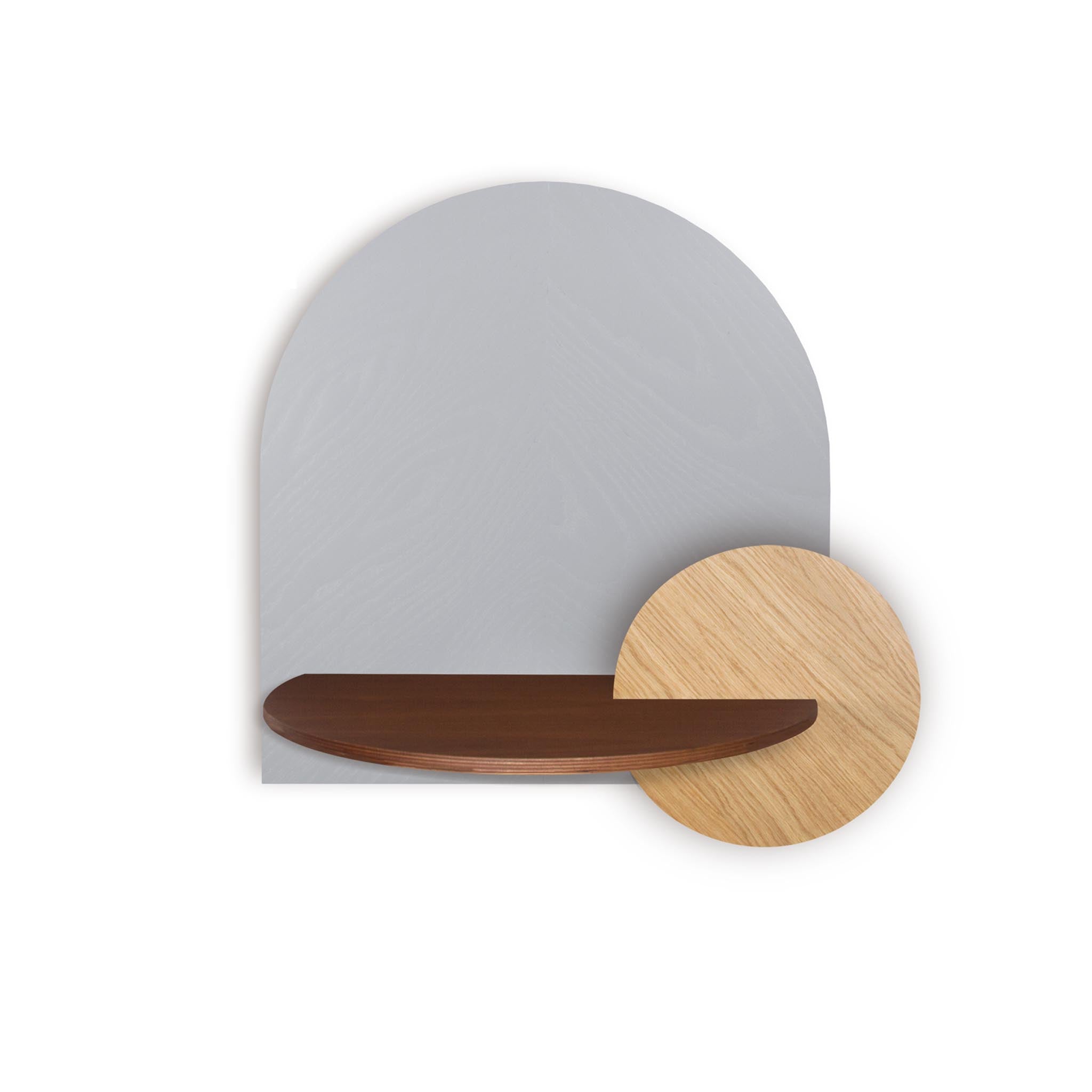 Alba Floating Nightstand DUO · Grey herringbone