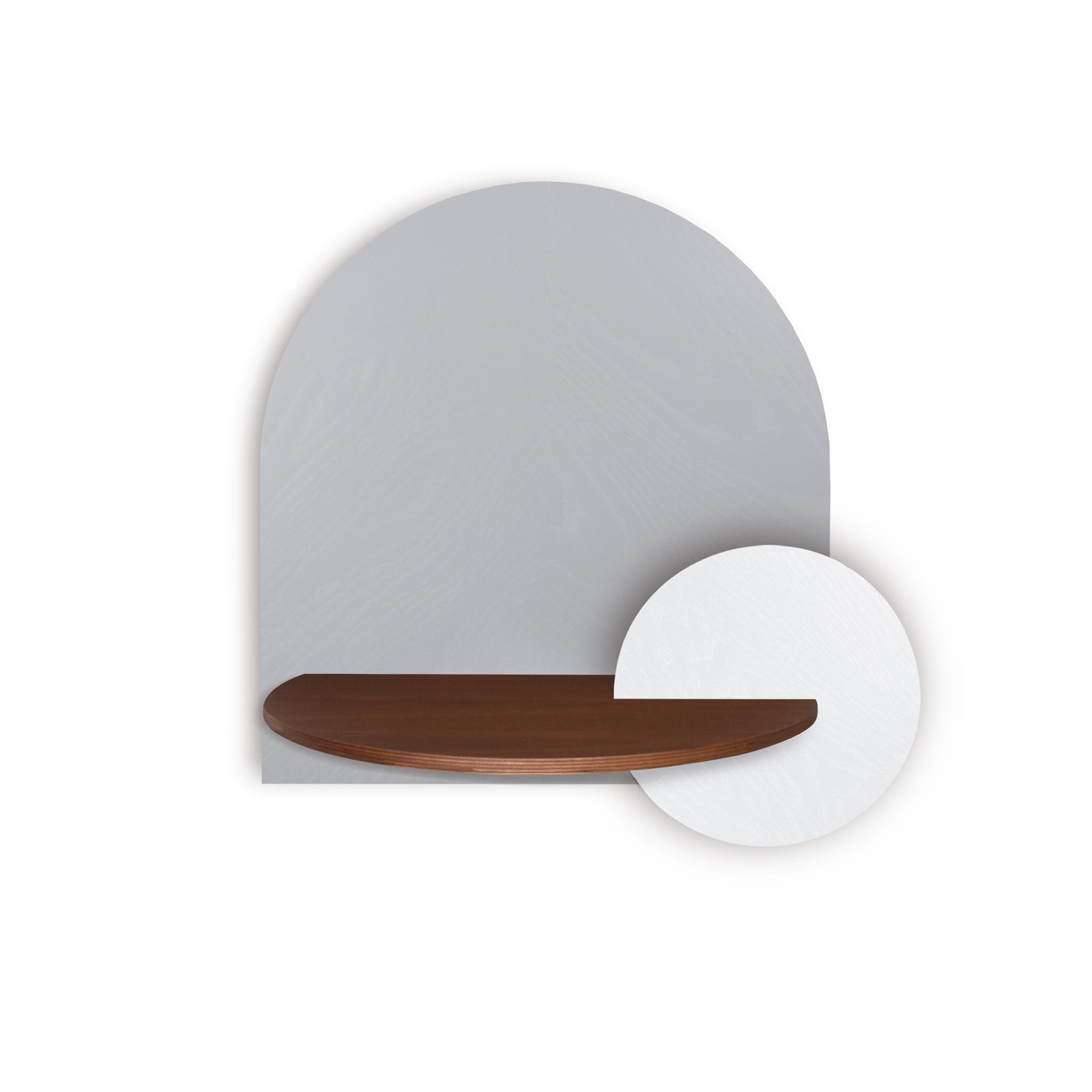 Alba Floating Nightstand DUO · Grey herringbone