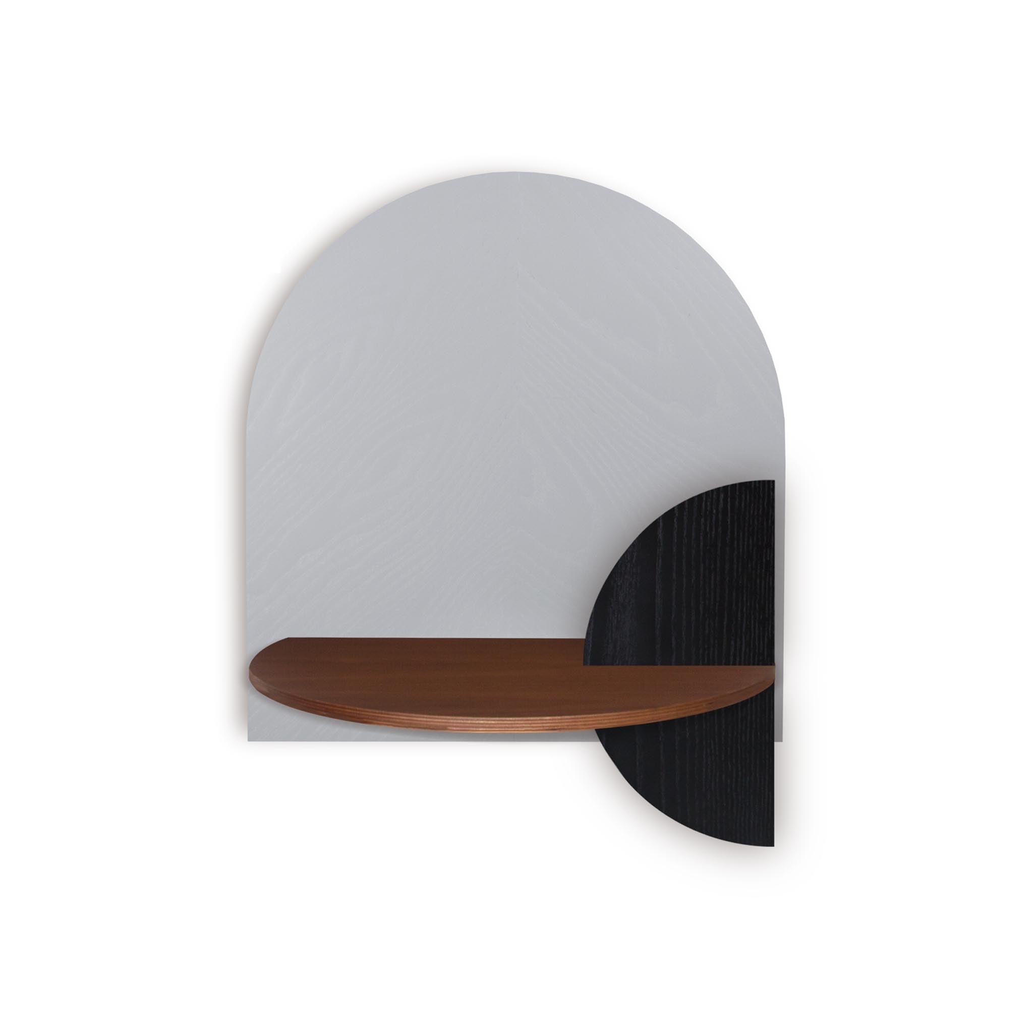 Alba Floating Nightstand DUO · Grey herringbone