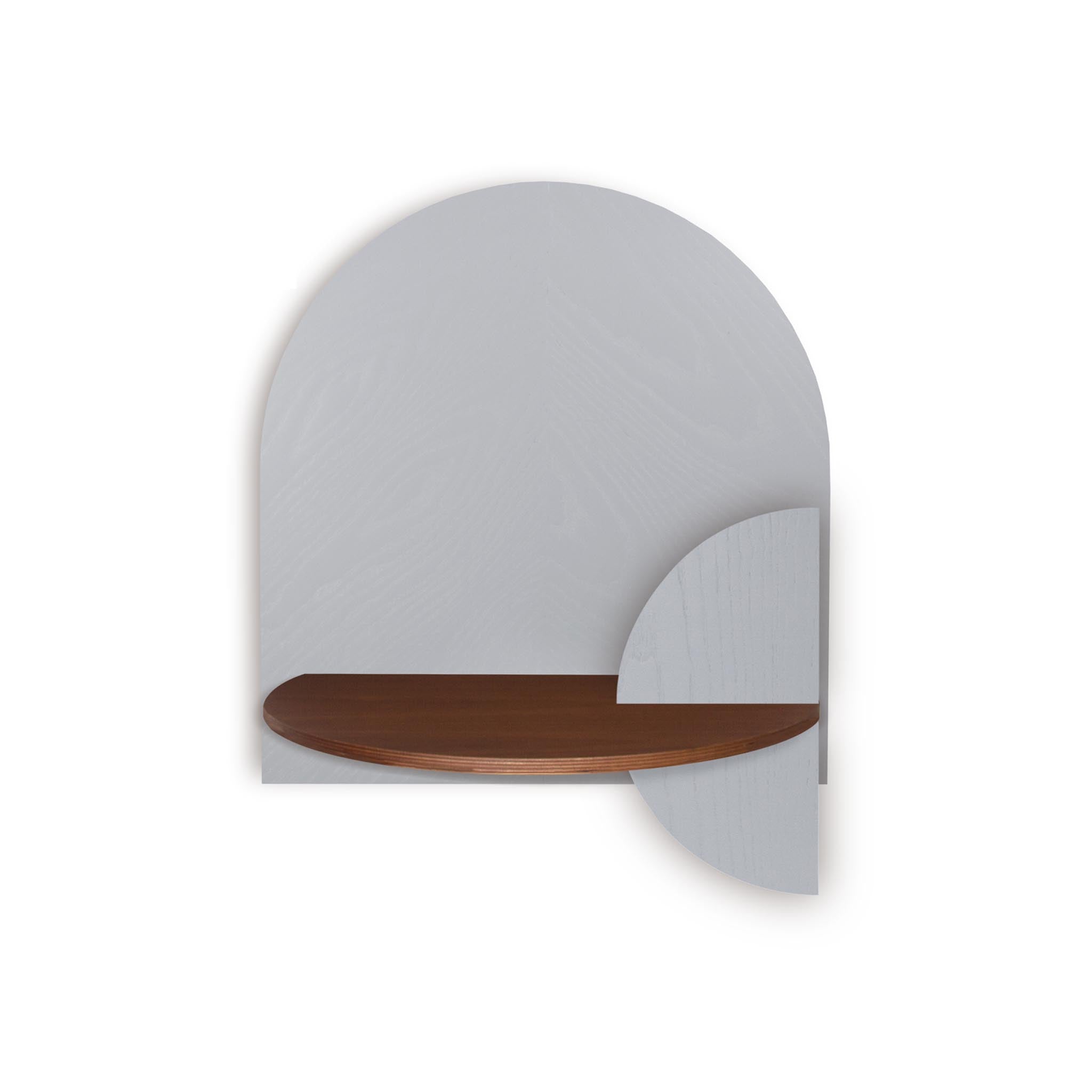 Alba Floating Nightstand DUO · Grey herringbone