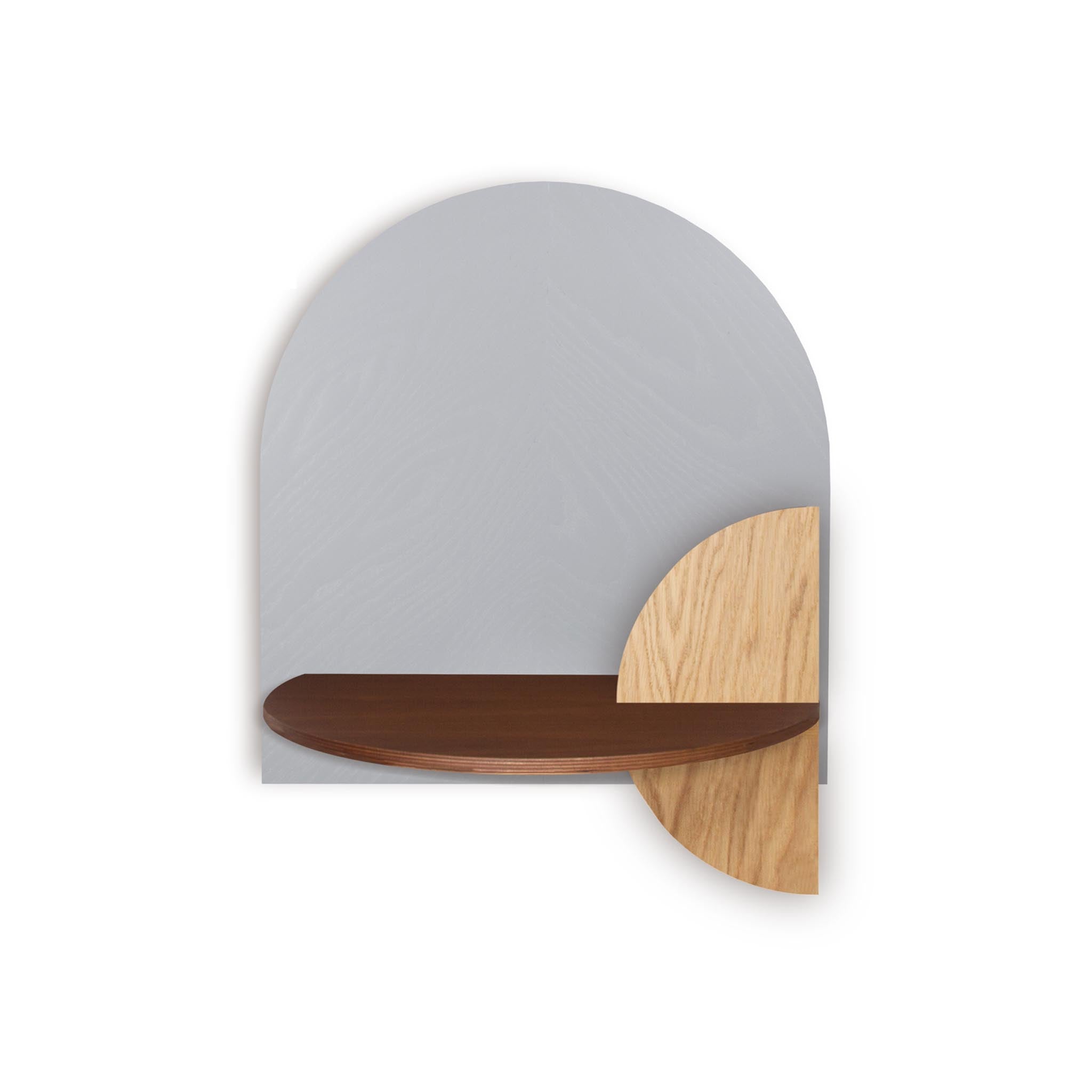 Alba Floating Nightstand DUO · Grey herringbone