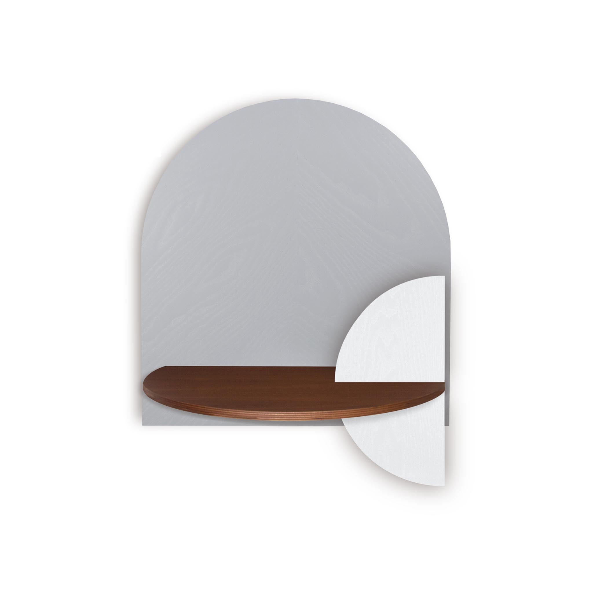 Alba Floating Nightstand DUO · Grey herringbone