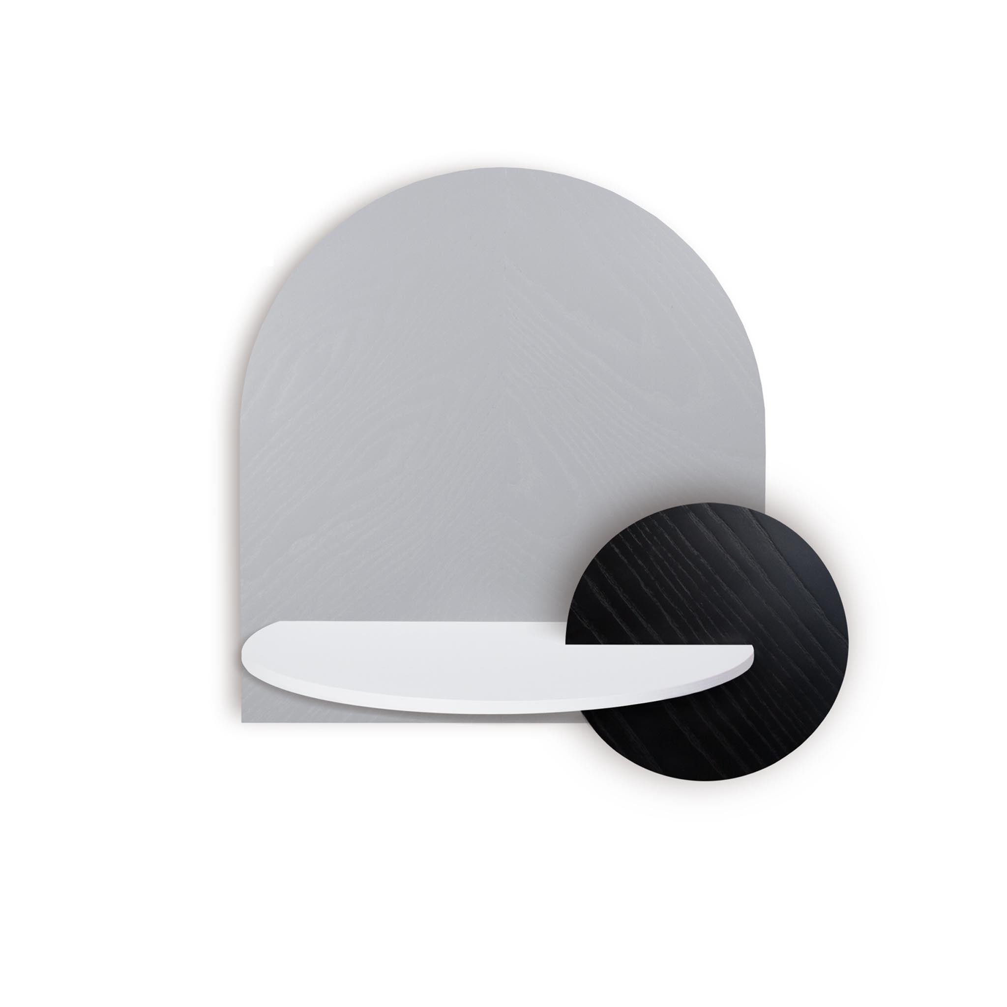 Alba Floating Nightstand DUO · Grey herringbone