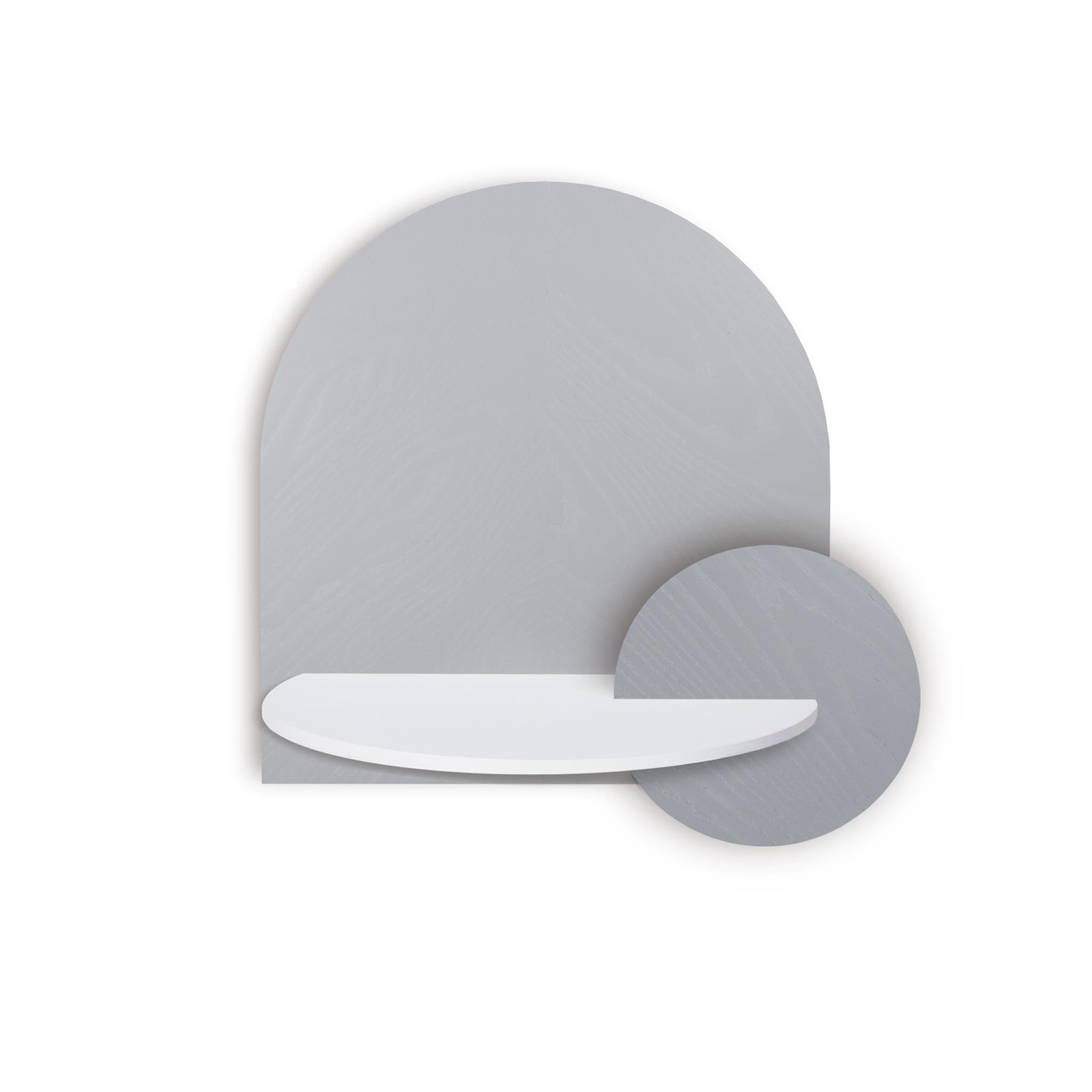 Alba Floating Nightstand DUO · Grey herringbone