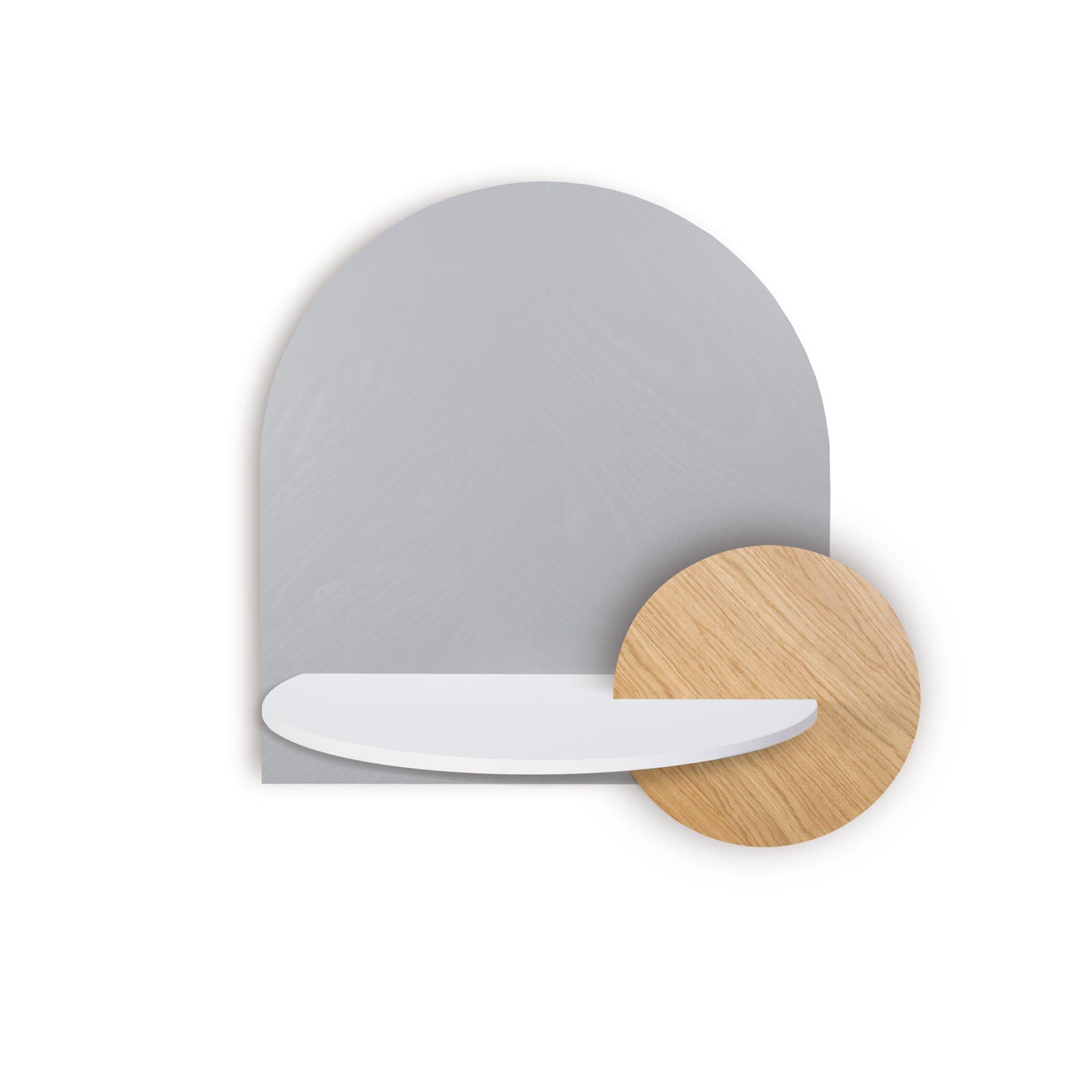 Alba Floating Nightstand DUO · Grey herringbone