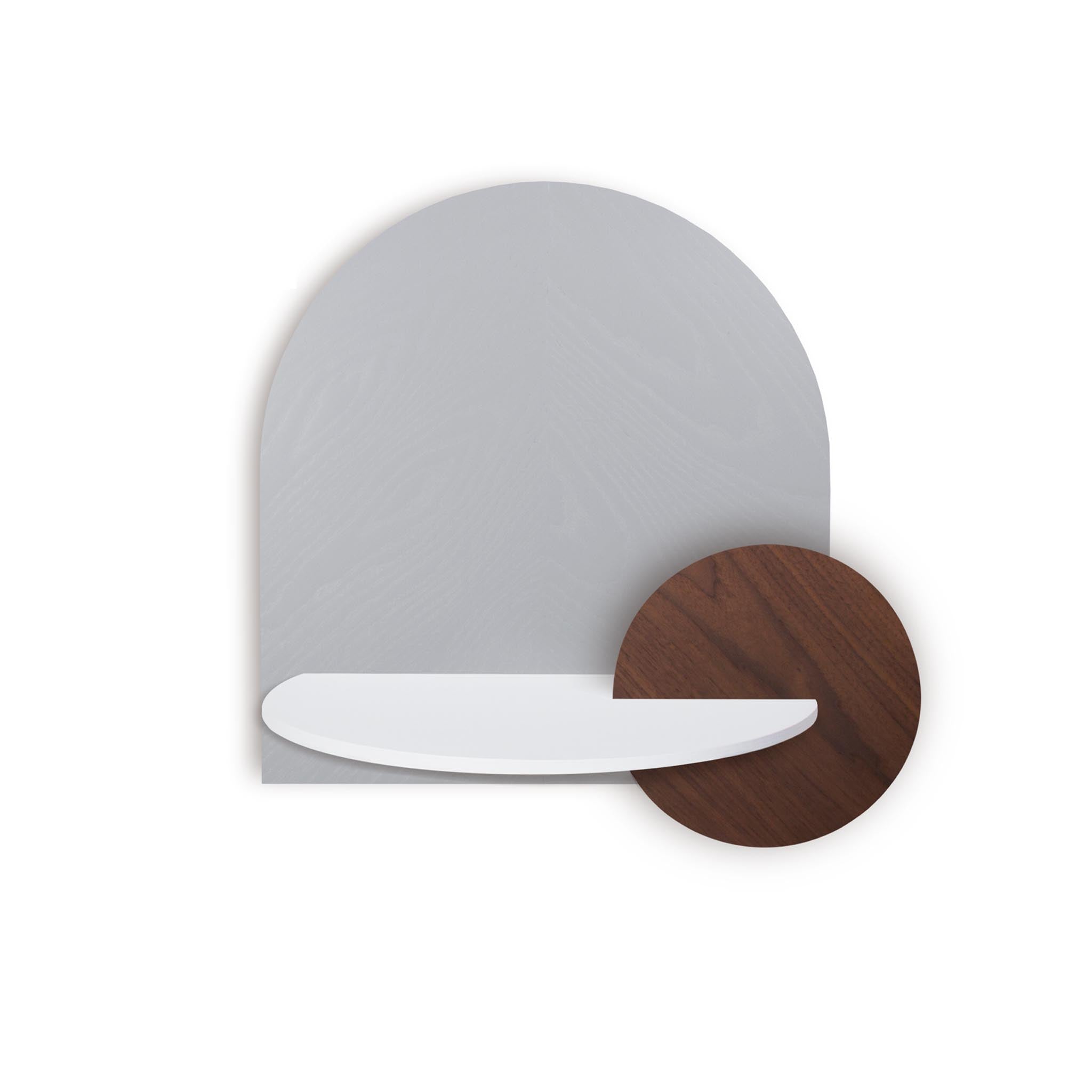 Alba Floating Nightstand DUO · Grey herringbone