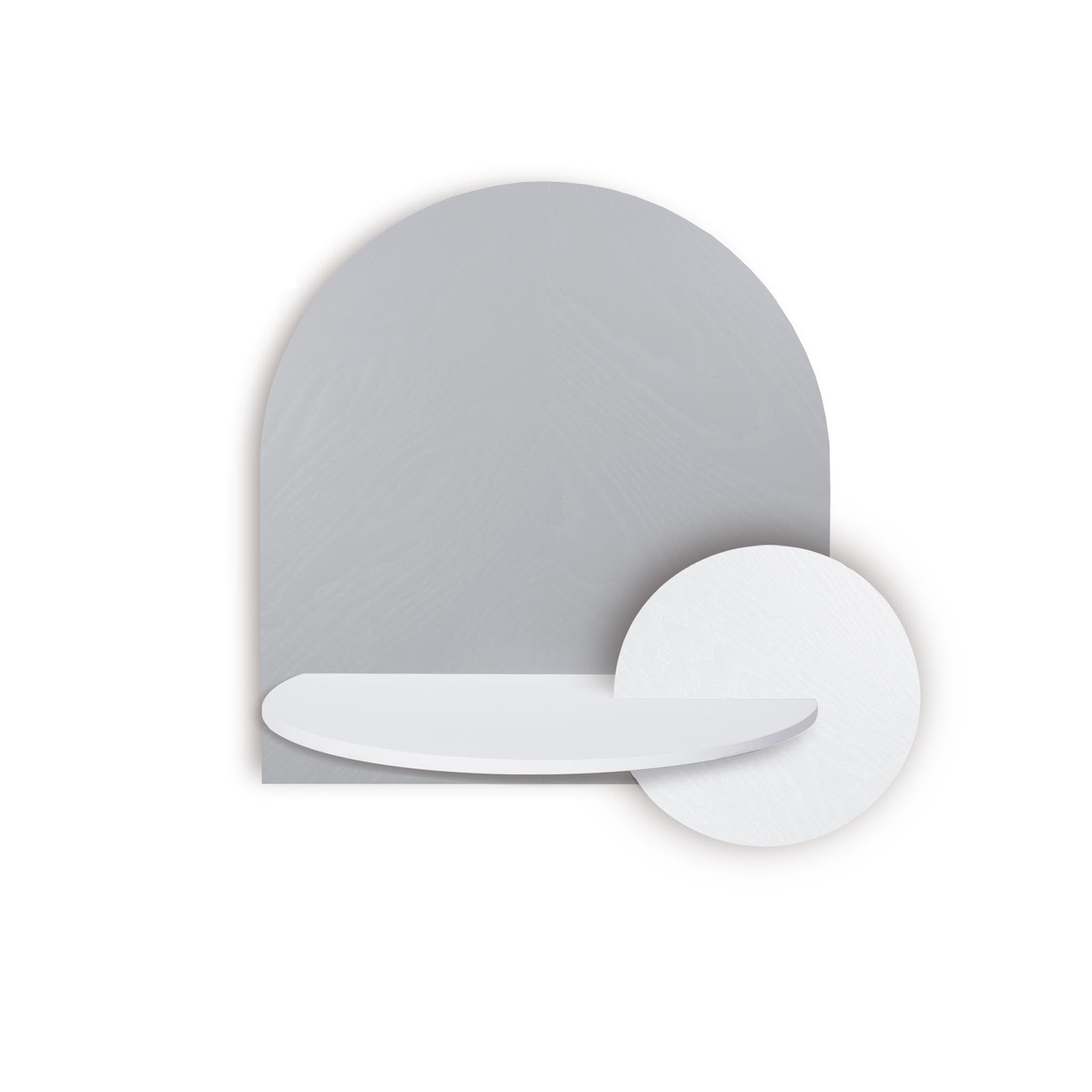 Alba Floating Nightstand DUO · Grey herringbone