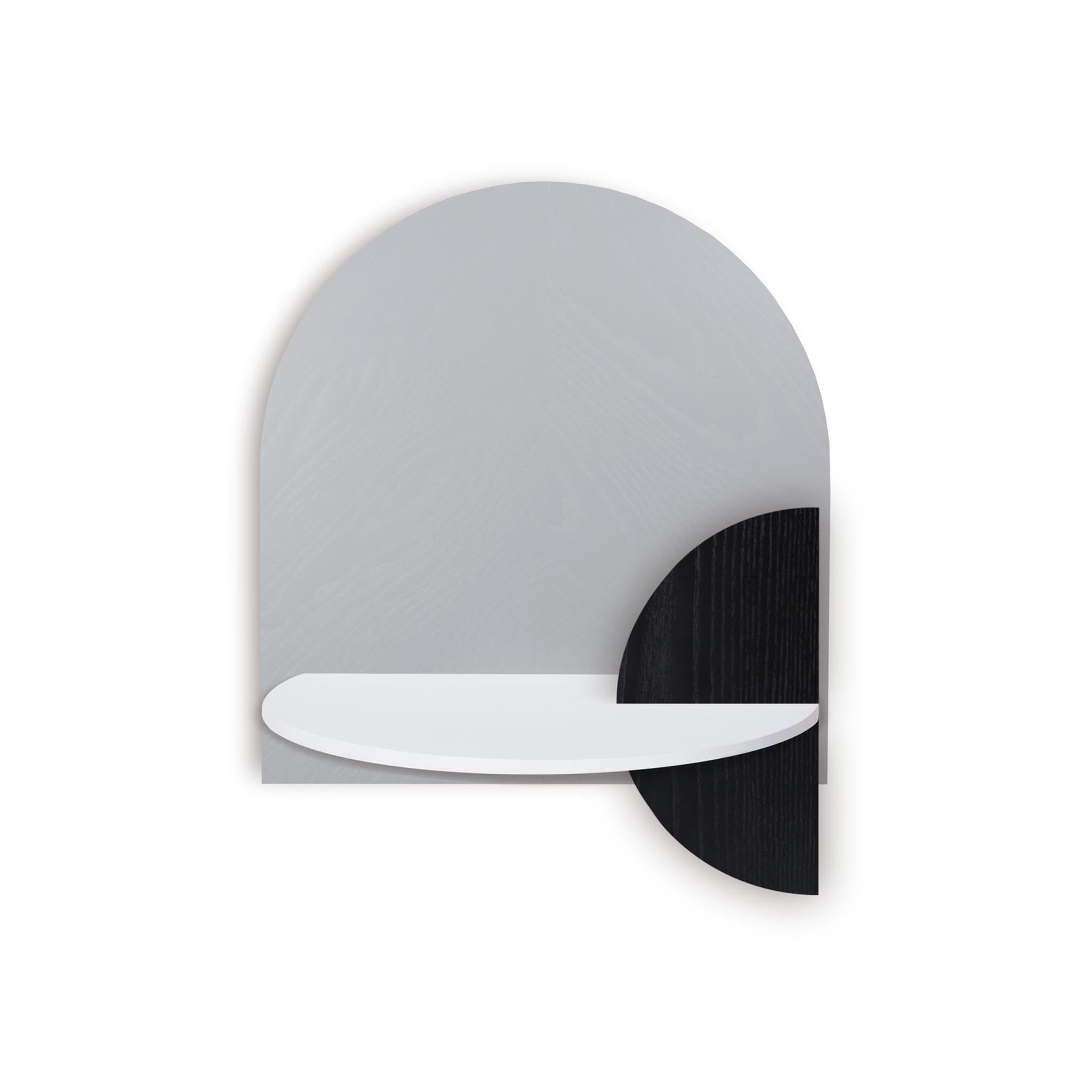 Alba Floating Nightstand DUO · Grey herringbone