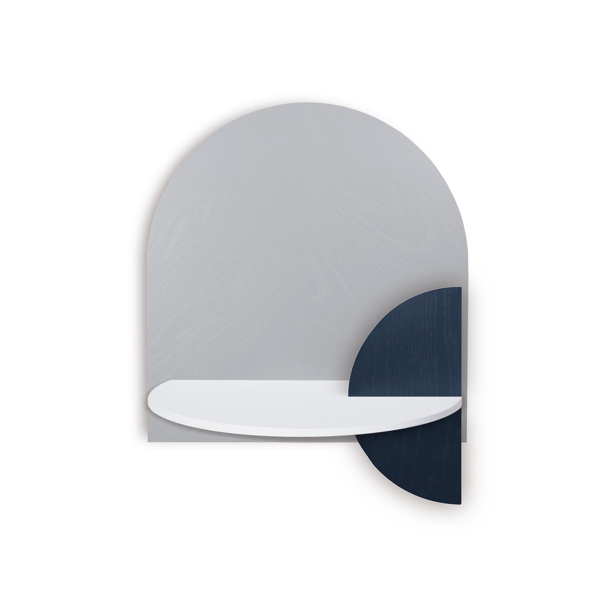 Alba Floating Nightstand DUO · Grey herringbone