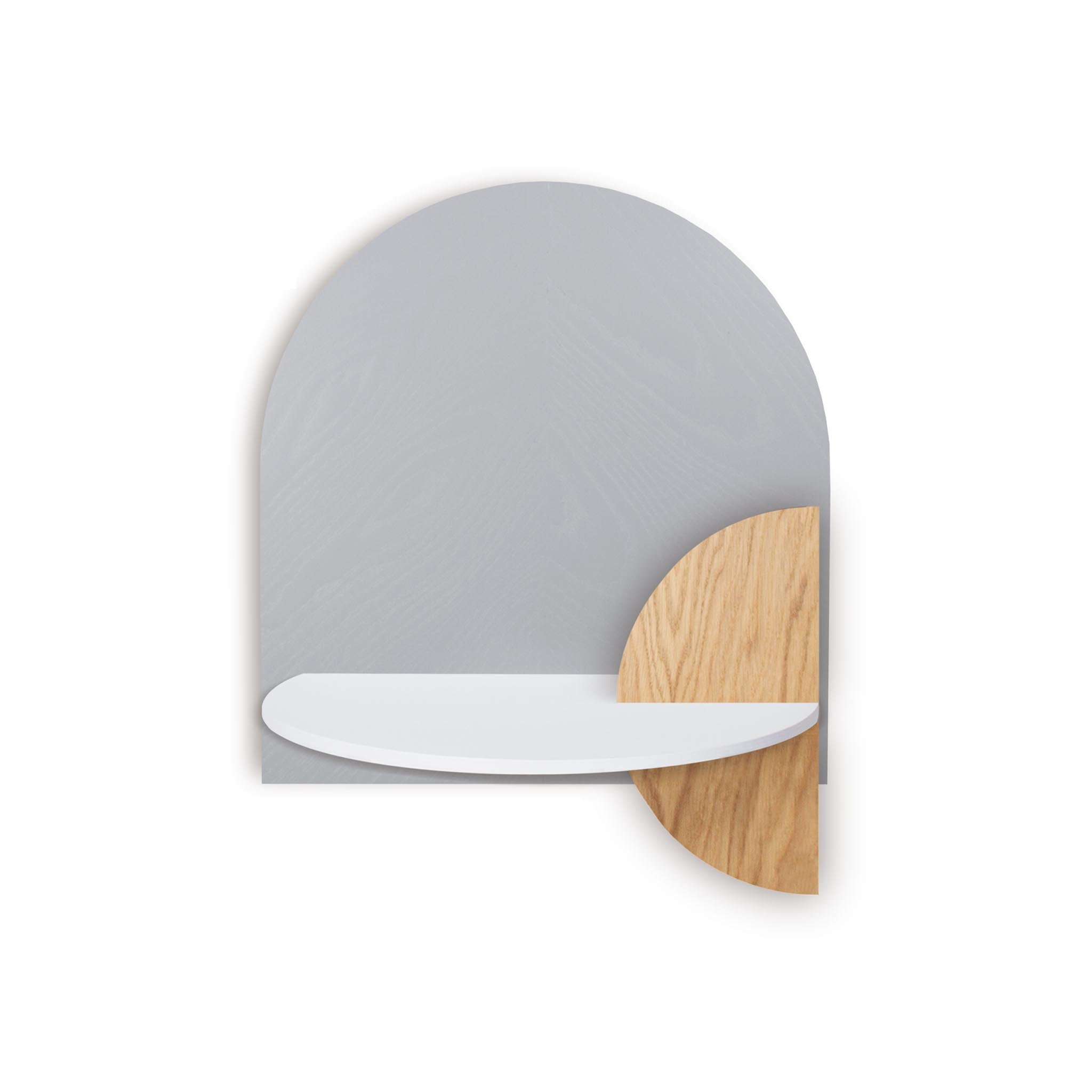 Alba Floating Nightstand DUO · Grey herringbone