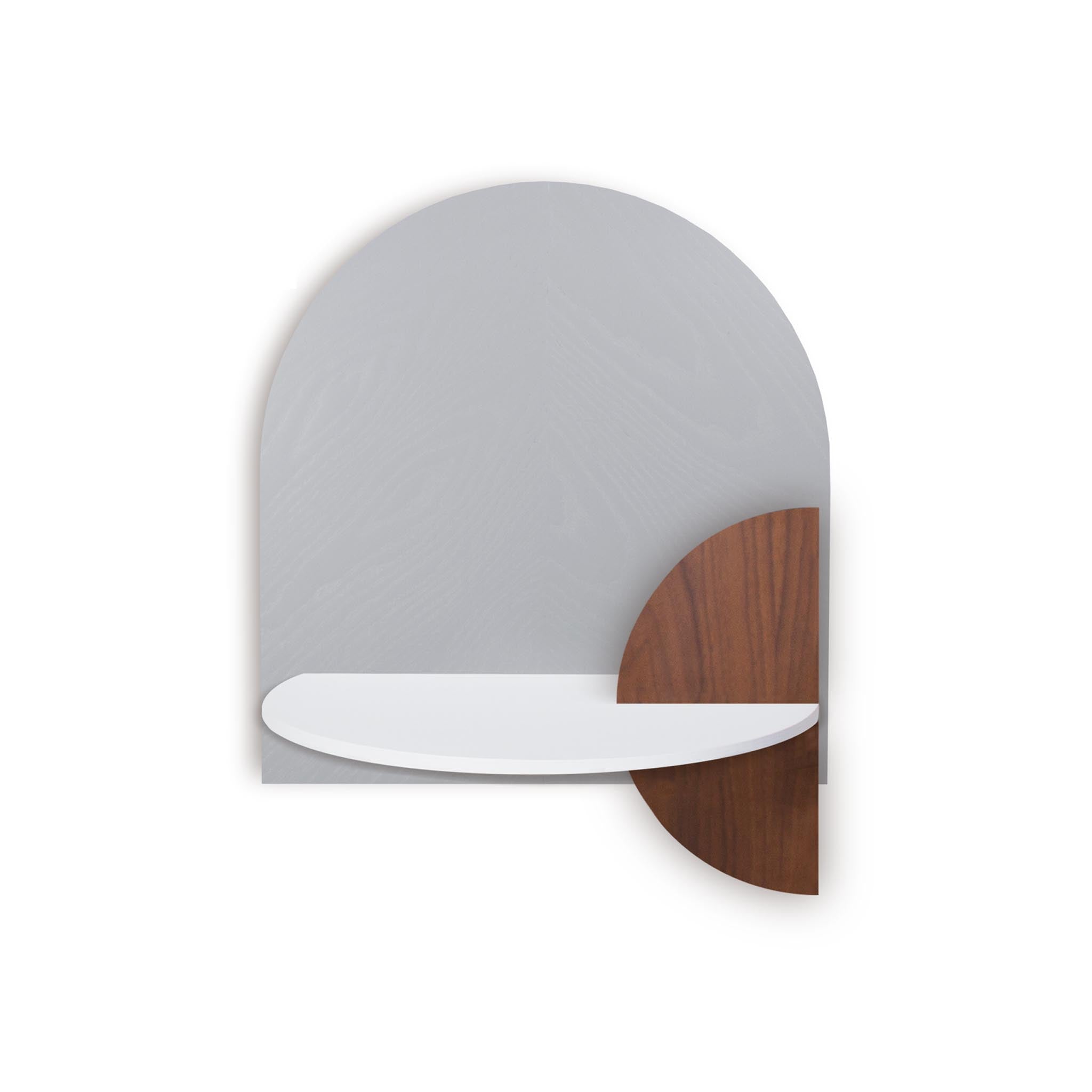 Alba Floating Nightstand DUO · Grey herringbone