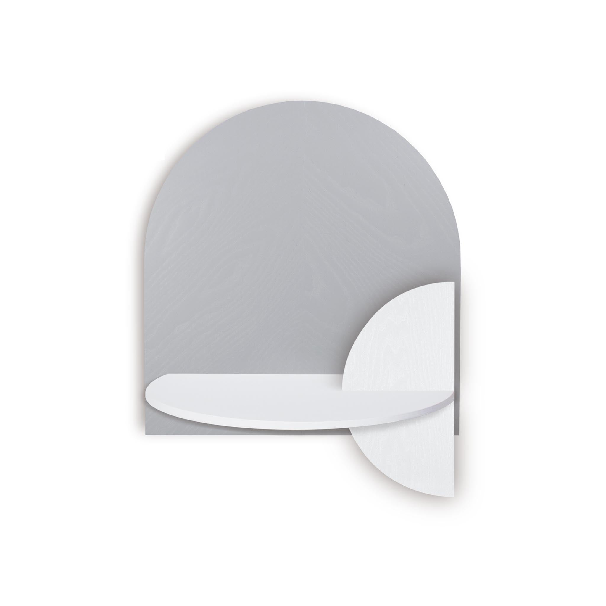 Alba Floating Nightstand DUO · Grey herringbone