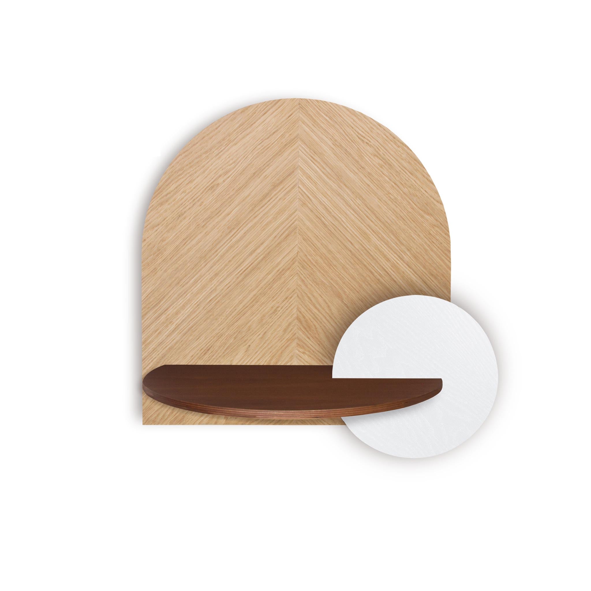 Alba Floating Nightstand DUO · Oak herringbone