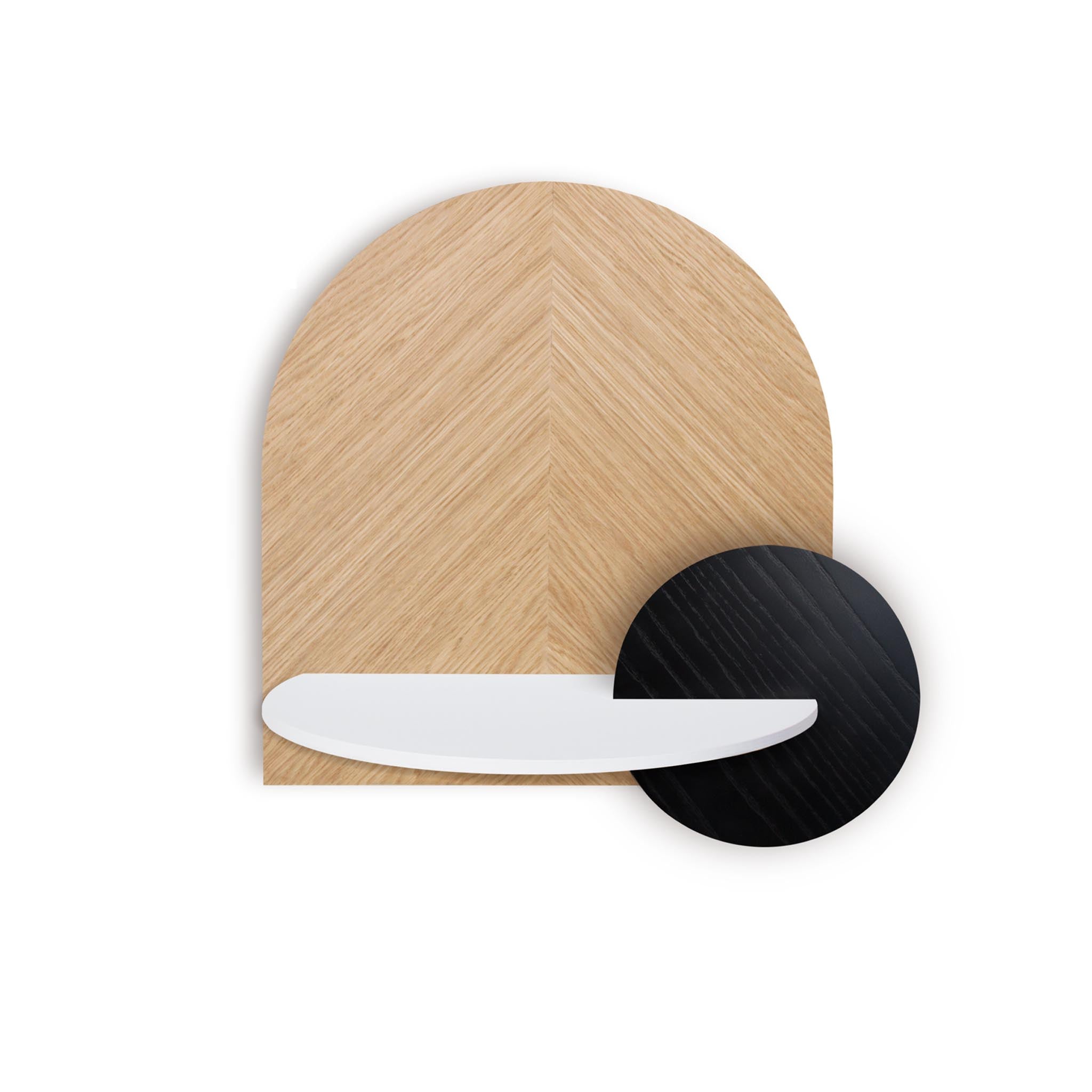 Alba Floating Nightstand DUO · Oak herringbone