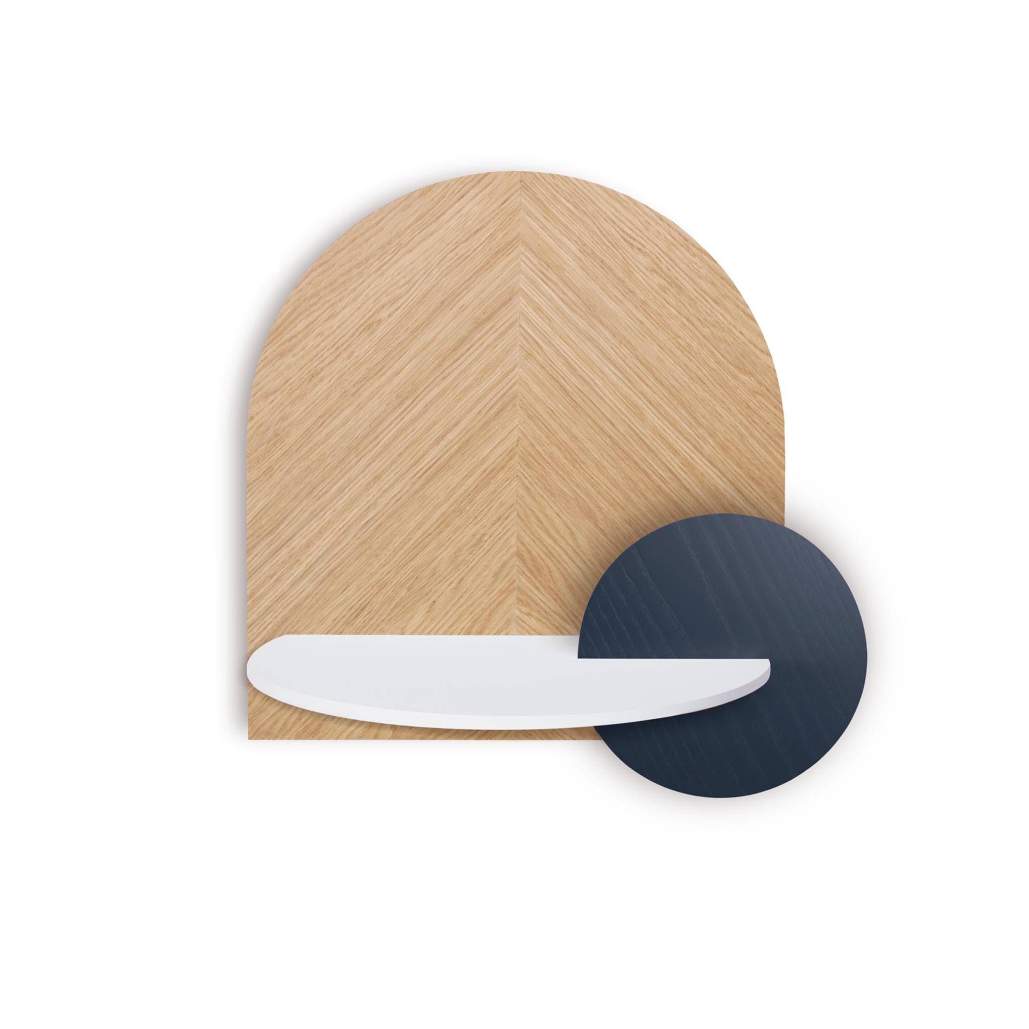 Alba Floating Nightstand DUO · Oak herringbone