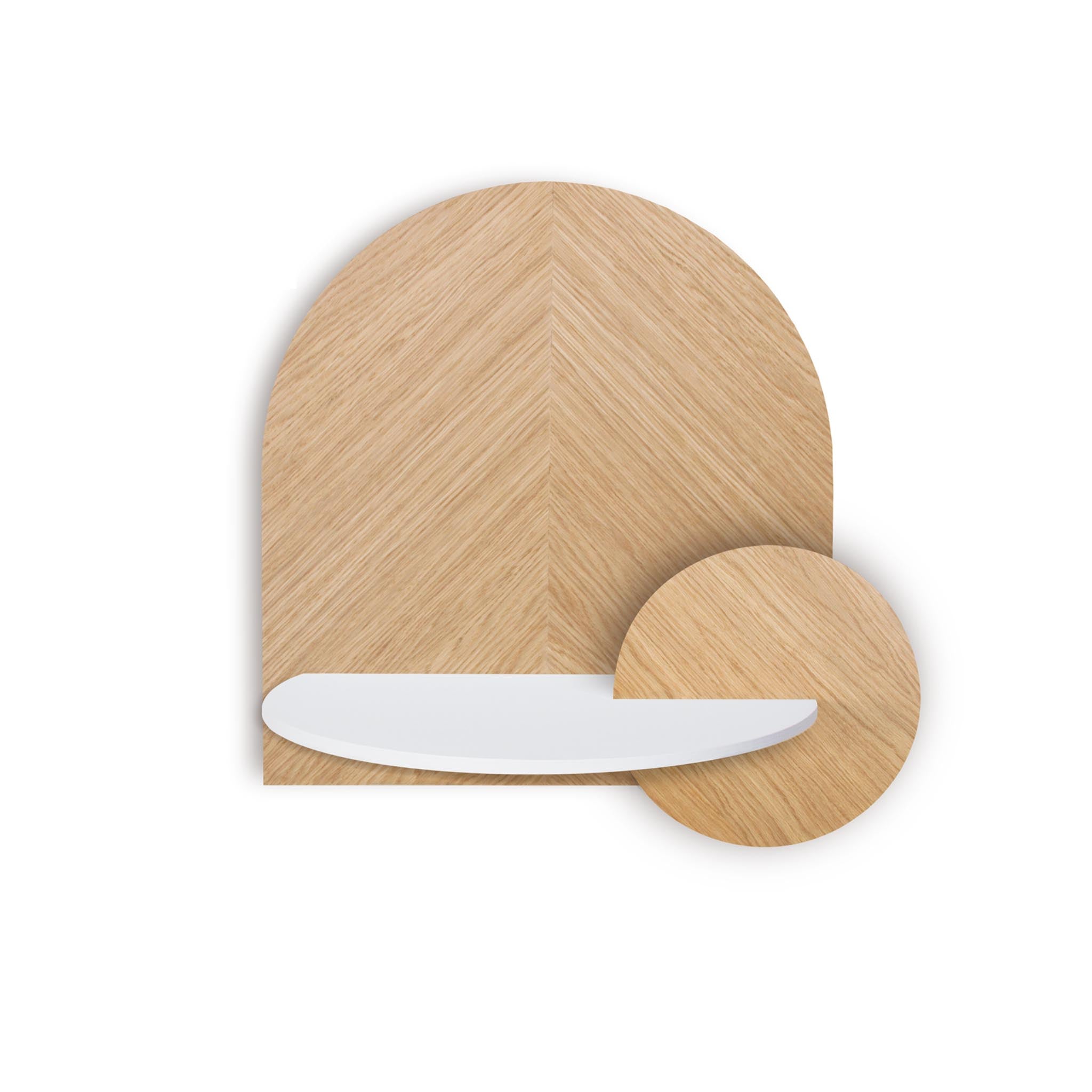 Alba Floating Nightstand DUO · Oak herringbone