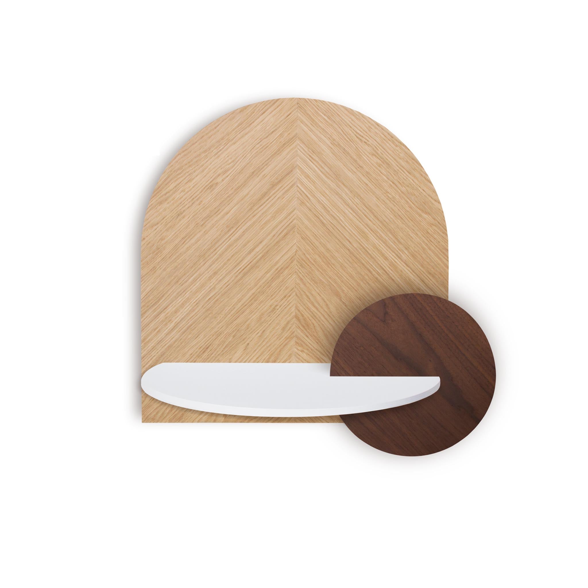 Alba Floating Nightstand DUO · Oak herringbone