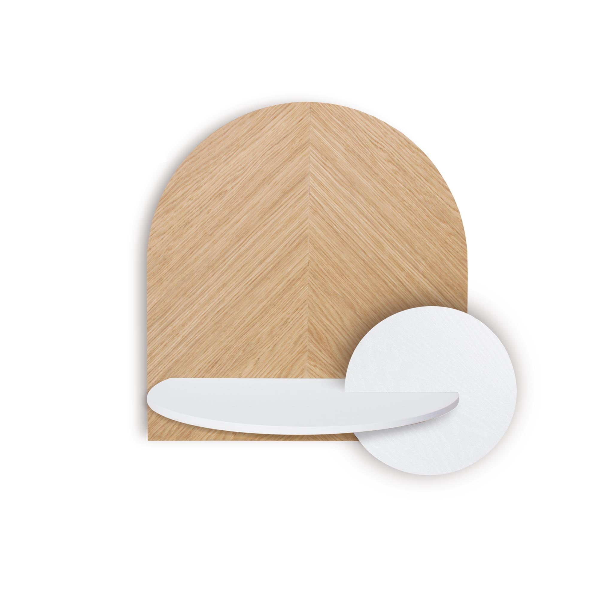Alba Floating Nightstand DUO · Oak herringbone