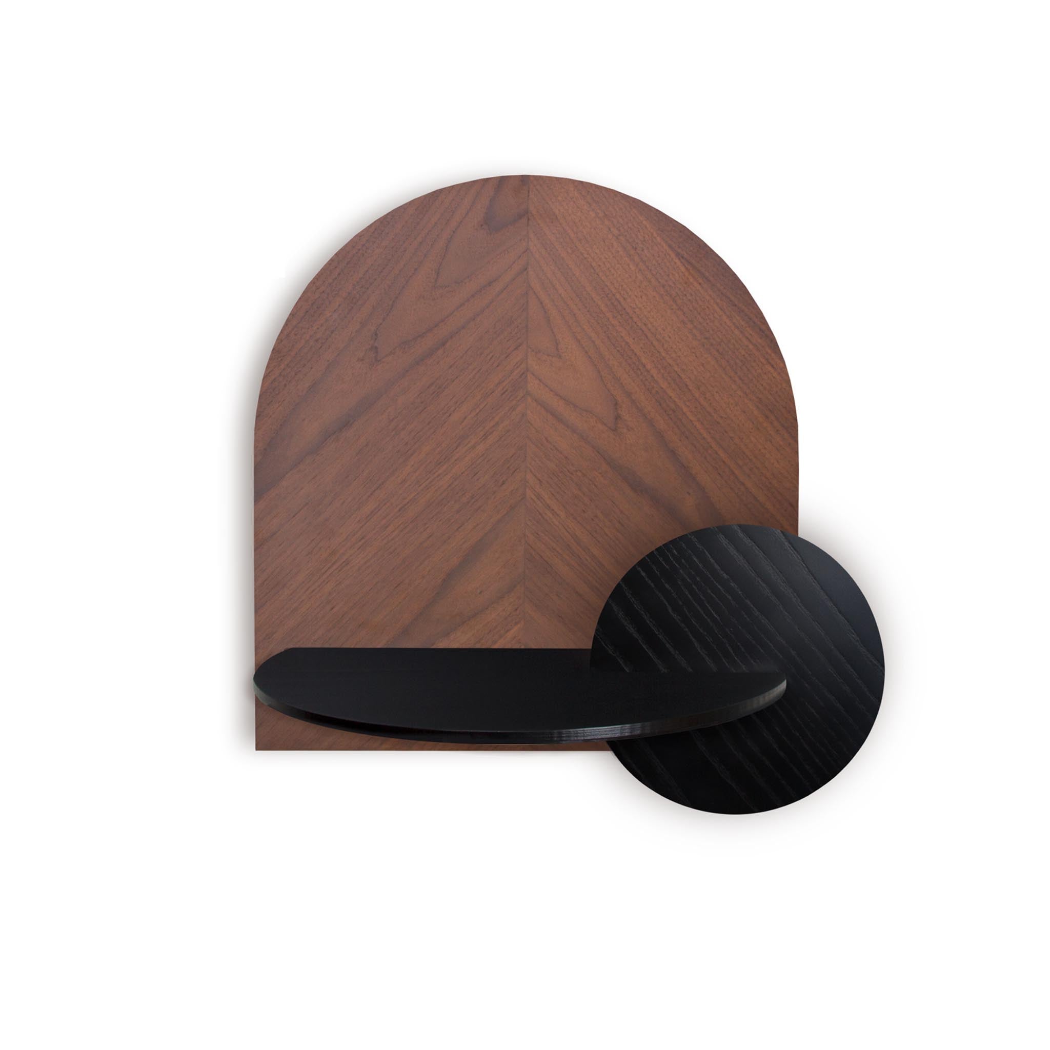 Alba Mesita de noche flotante DUO · Espiga de nogal