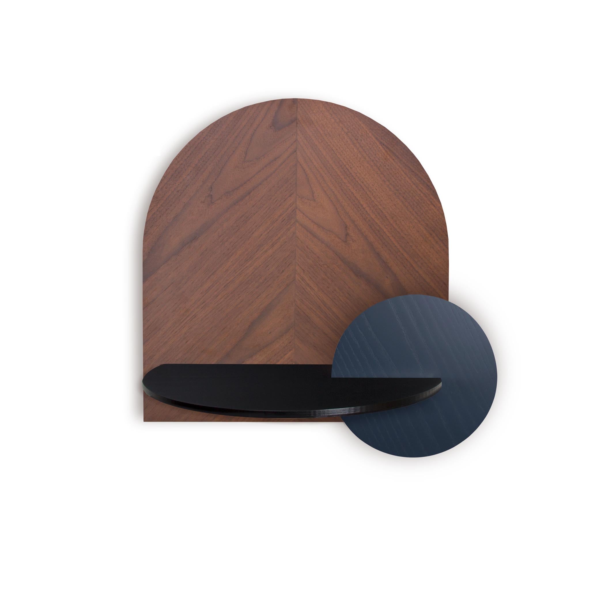 Alba Mesita de noche flotante DUO · Espiga de nogal