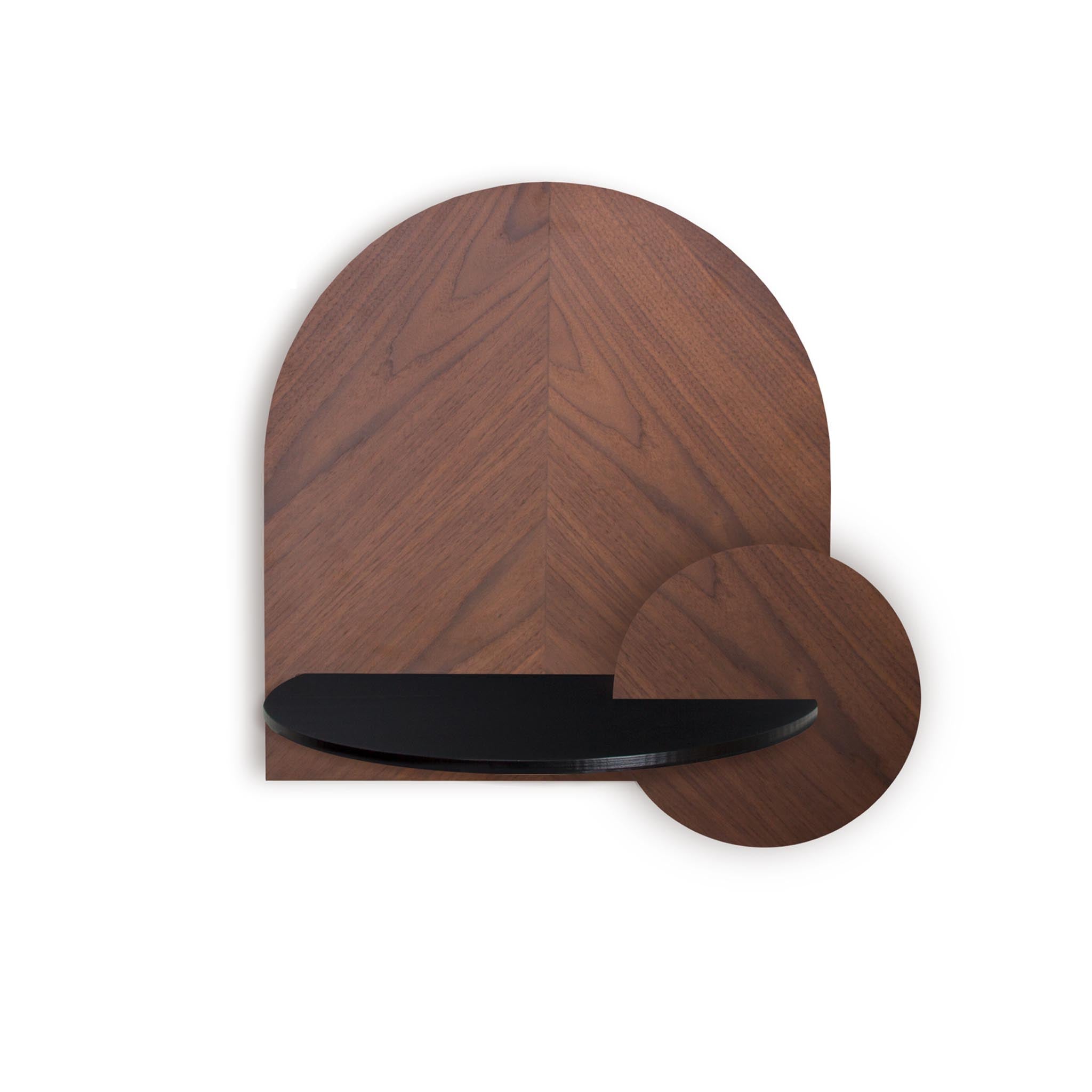 Alba Mesita de noche flotante DUO · Espiga de nogal
