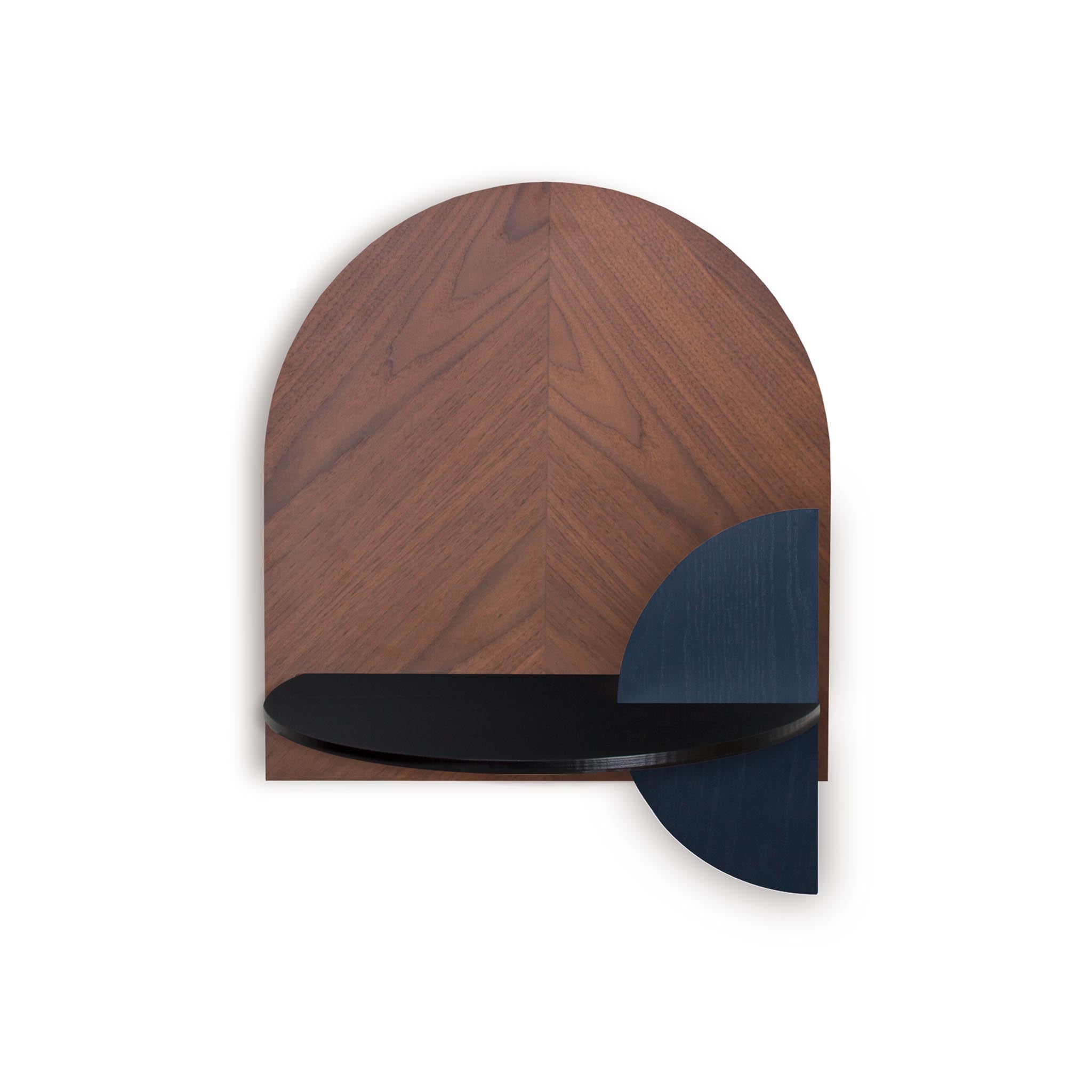 Alba Mesita de noche flotante DUO · Espiga de nogal