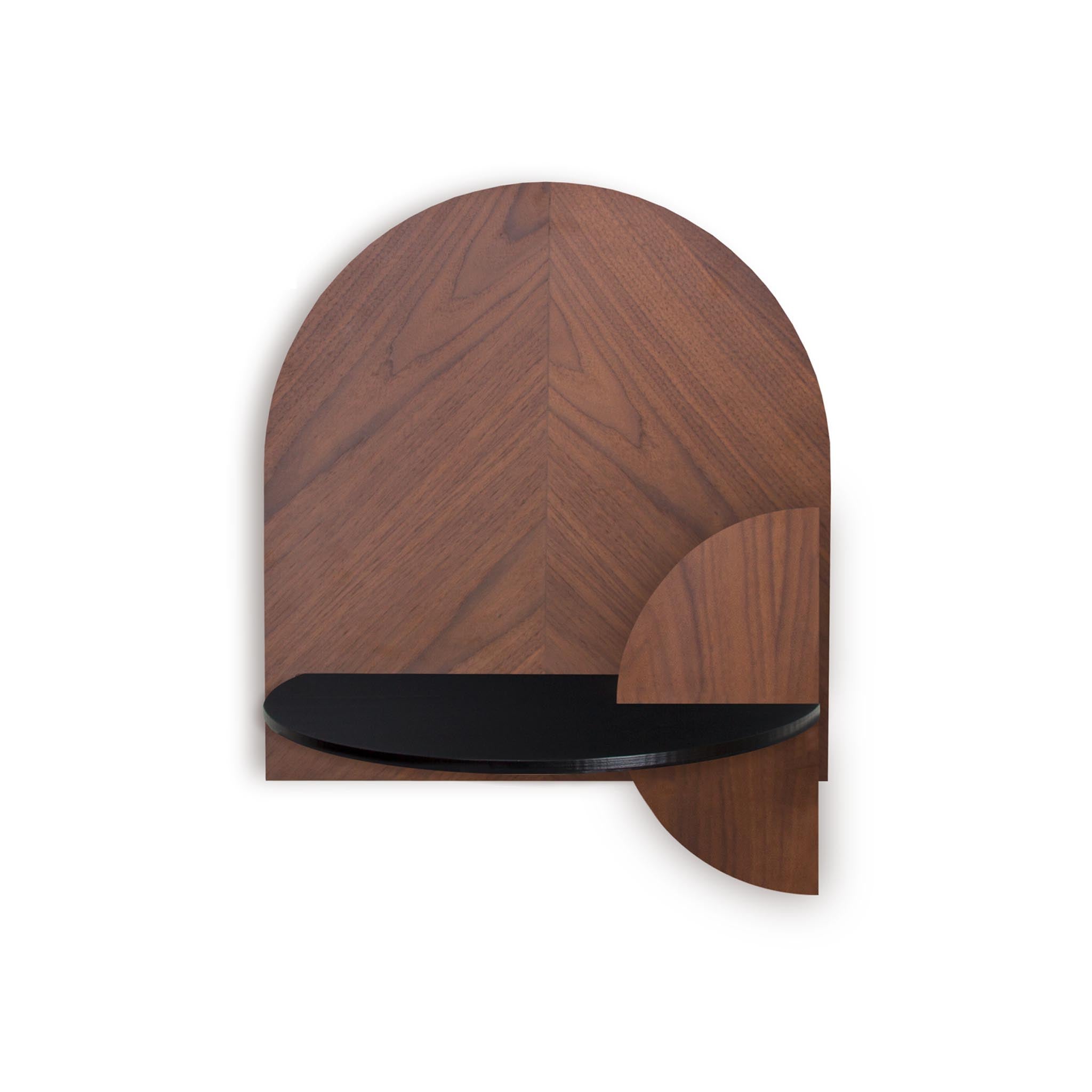 Alba Mesita de noche flotante DUO · Espiga de nogal