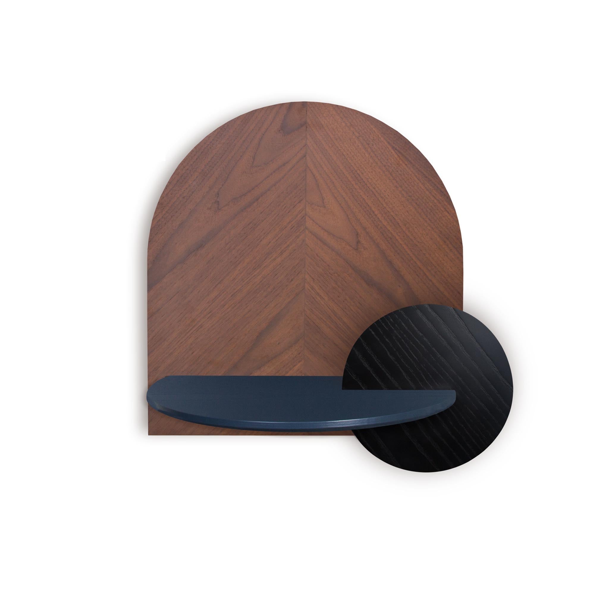 Alba Mesita de noche flotante DUO · Espiga de nogal