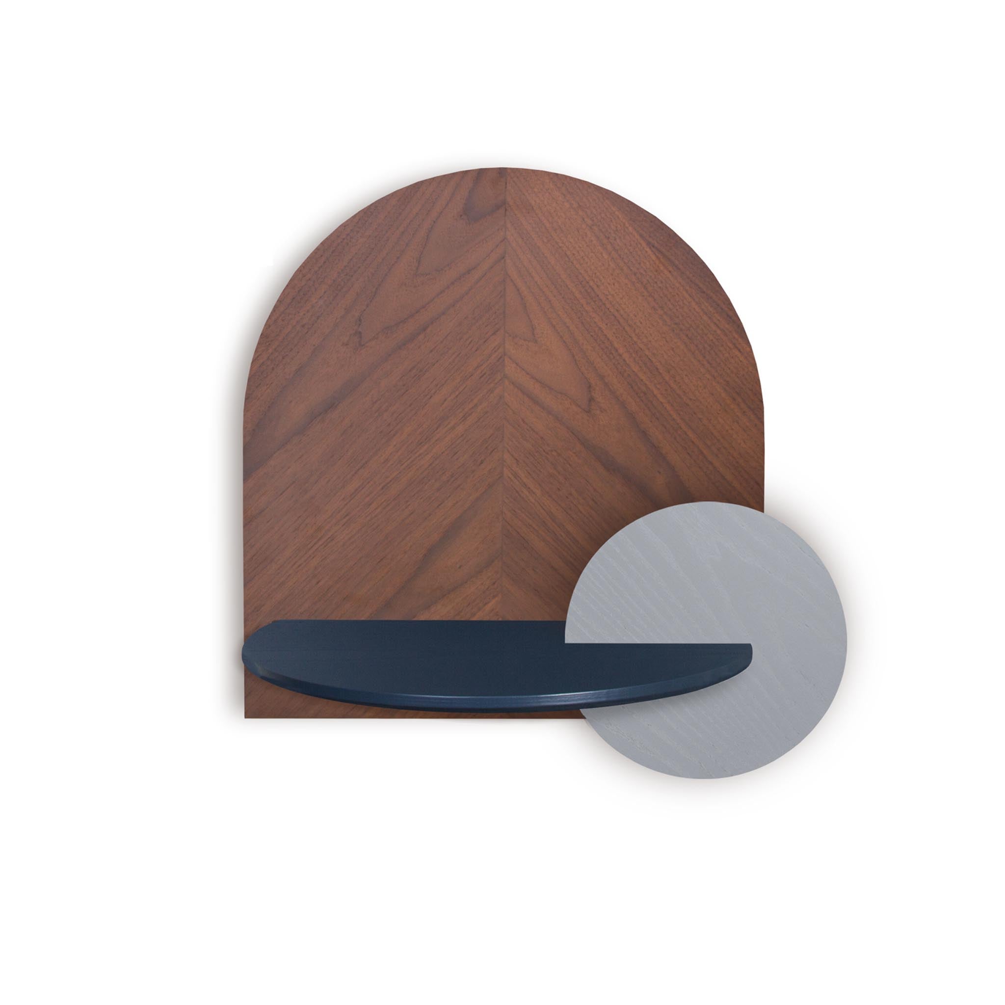 Alba Mesita de noche flotante DUO · Espiga de nogal