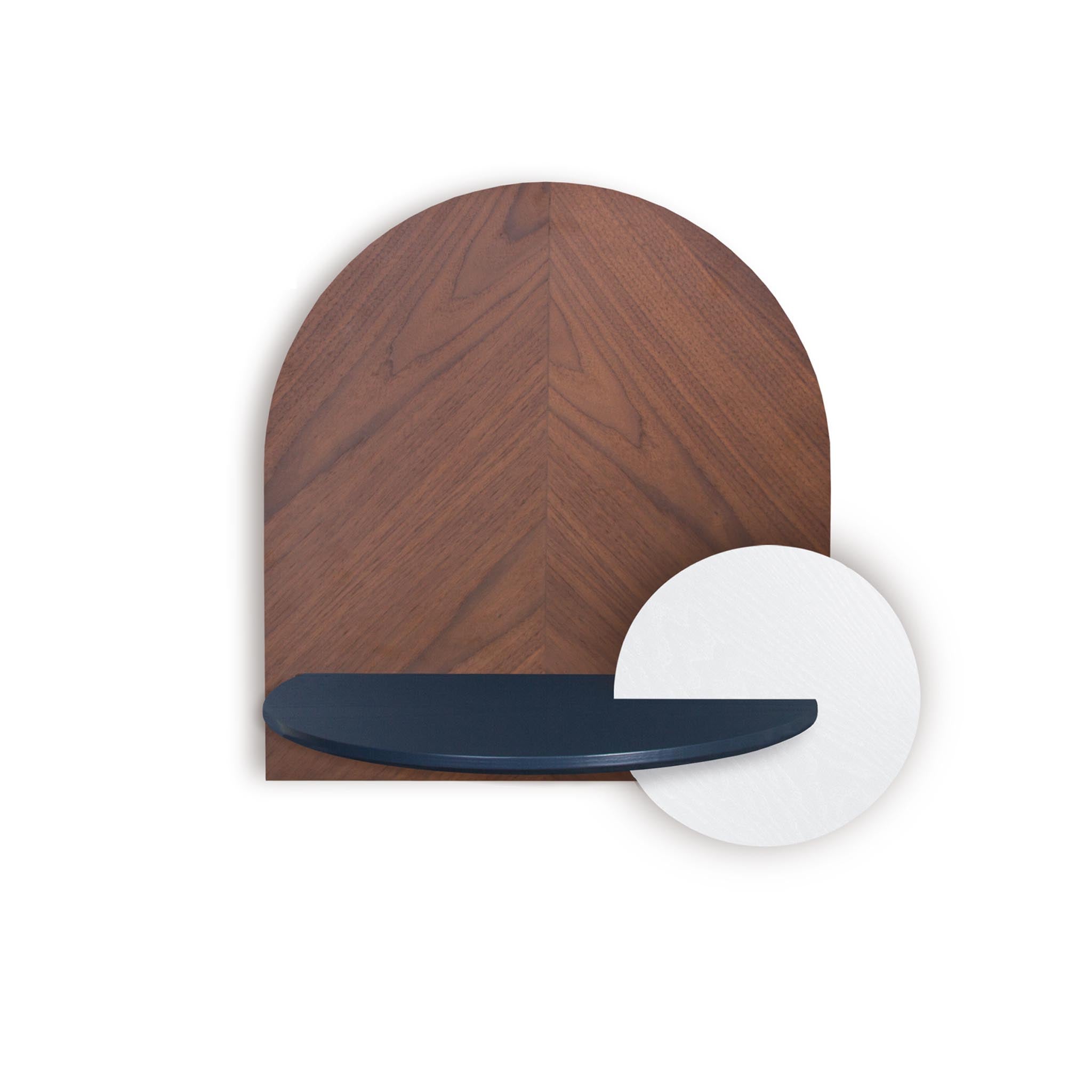 Alba Mesita de noche flotante DUO · Espiga de nogal