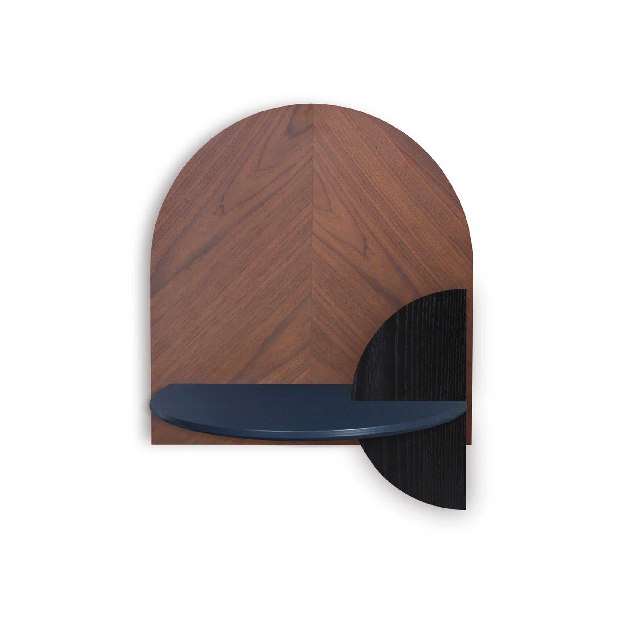 Alba Mesita de noche flotante DUO · Espiga de nogal